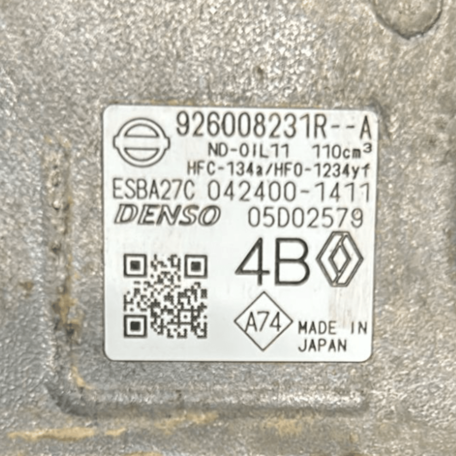 Compressore Aria Condizionata Renault Clio V 1.5 Diesel (2019 >) cod:926008231R - F&P CRASH SRLS - Ricambi Usati