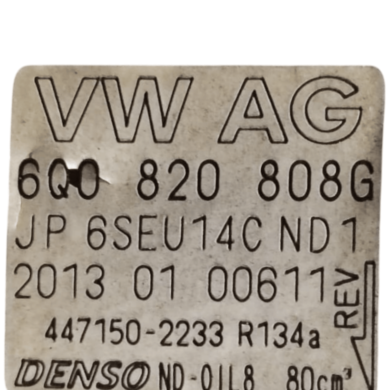 Air Conditioning Compressor Skoda Fabia II Series 1.4 Petrol COD: 6Q0820808G (2007 - 2014) - F&P CRASH SRLS - Used Parts