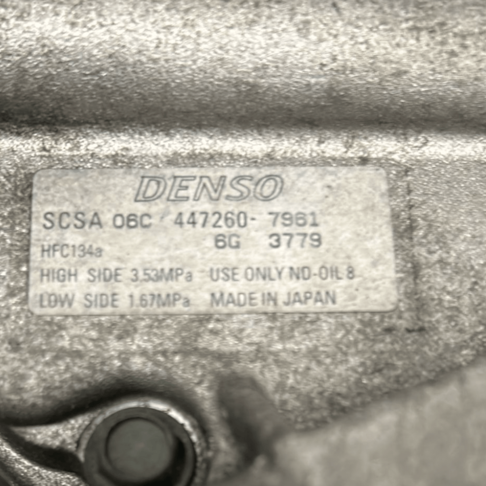 Toyota Corolla E120 1.4 Diesel Air Conditioning Compressor (2000 > 2007) code:447260 - 7961 - F&P CRASH SRLS - Used Parts
