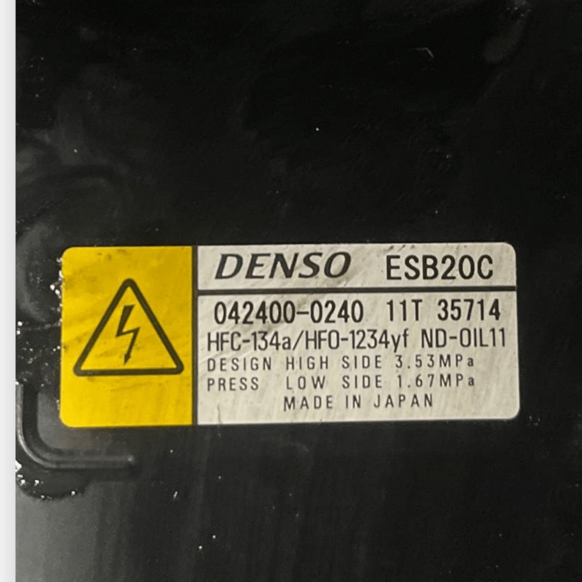 Compressore Aria Condizionata Toyota Corolla E210 2.0 Benzina - Hybrid (2019 - ) cod: 042400 - 0240 - F&P CRASH SRLS - Ricambi Usati
