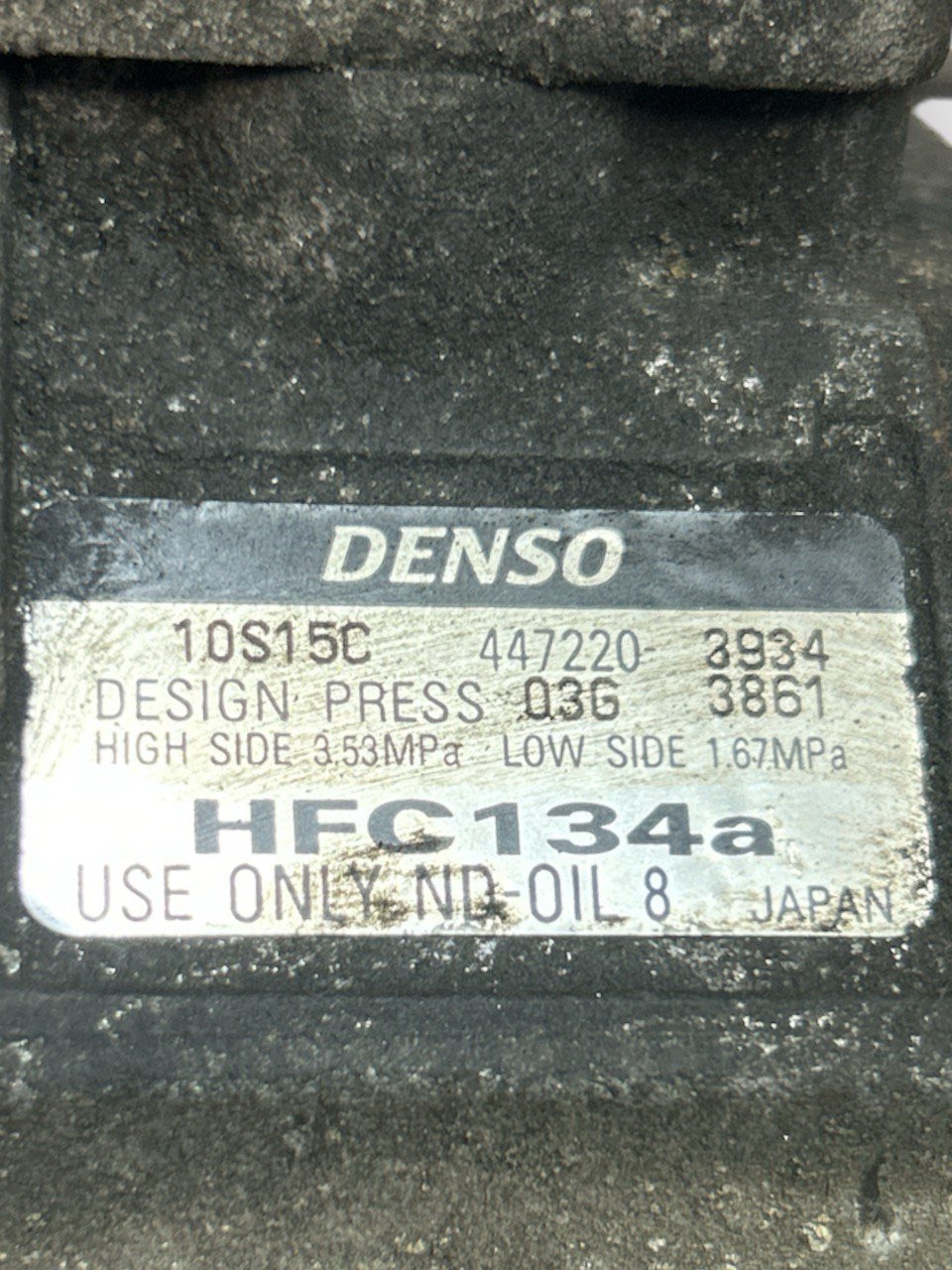Air Conditioning Compressor Toyota Rav IV 2.0 Petrol (2000 > 2006) code . 447220-3934 - F&P CRASH SRLS - Used Spare Parts
