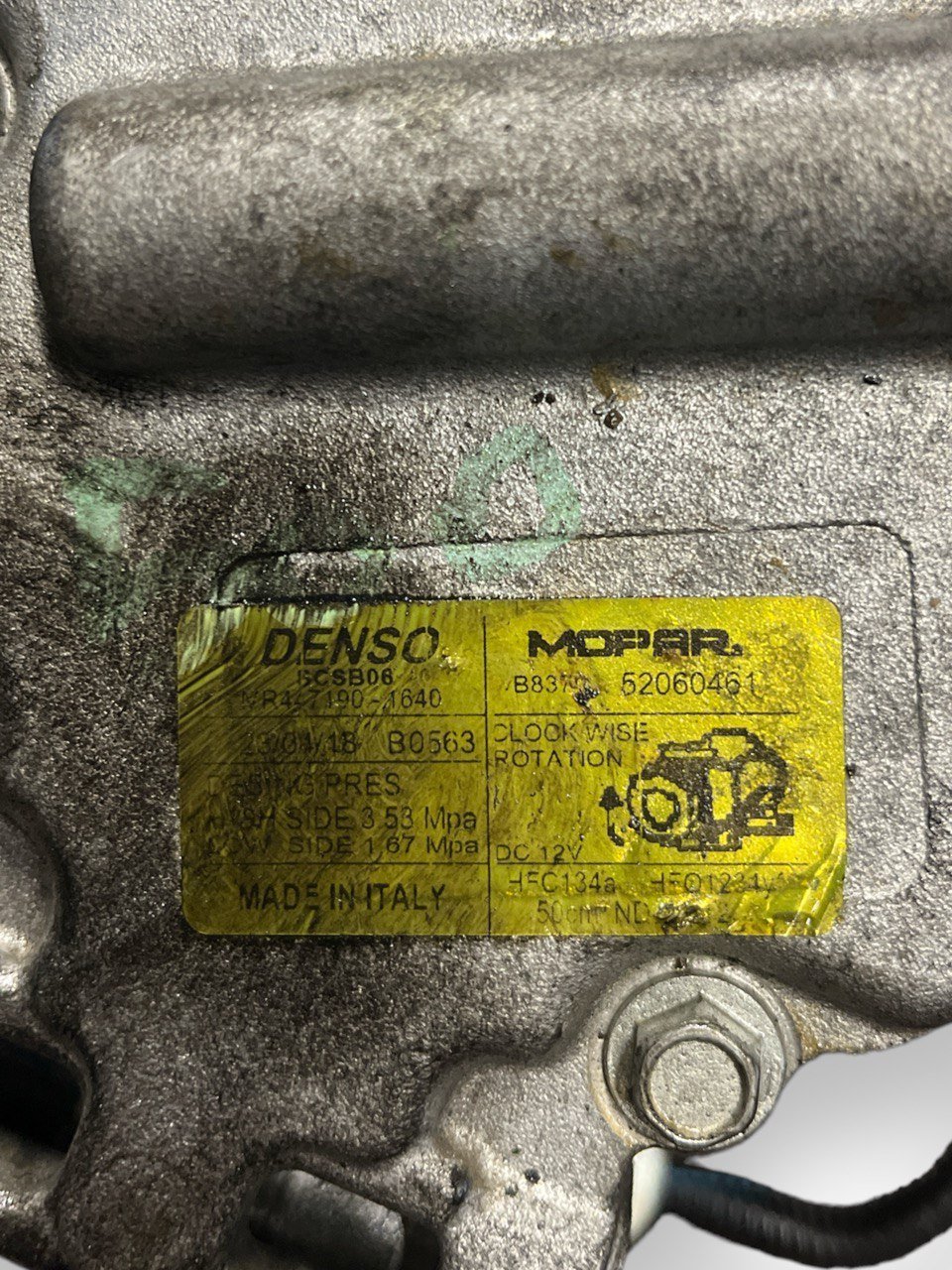 Air Conditioning Compressor Fiat 500 1.2 Petrol (2007>) code: 52060461 - F&P CRASH SRLS - Used Parts