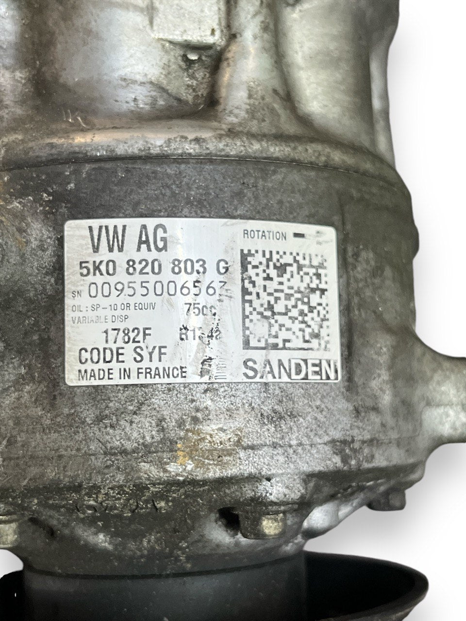 Compressore clima Audi Q3 8U 2.0 diesel (2011 - 2018) cod.5K0820803G - F&P CRASH SRLS - Ricambi Usati