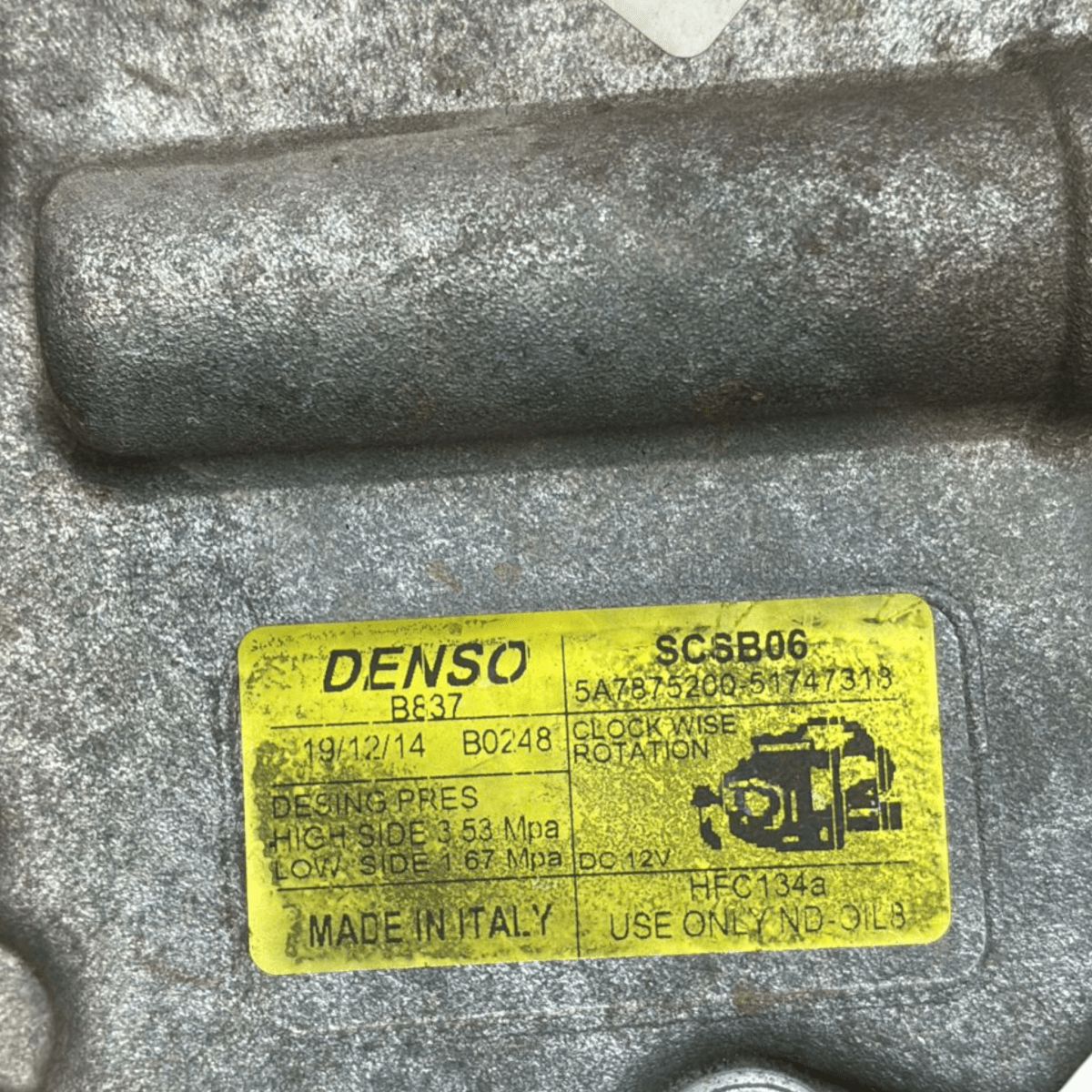 Dense air conditioning compressor fiat panda 1.2 gasoline code: 5a7875200 (2003 - 2012) 51747318 - F&P CRASH SRL - Used Parts