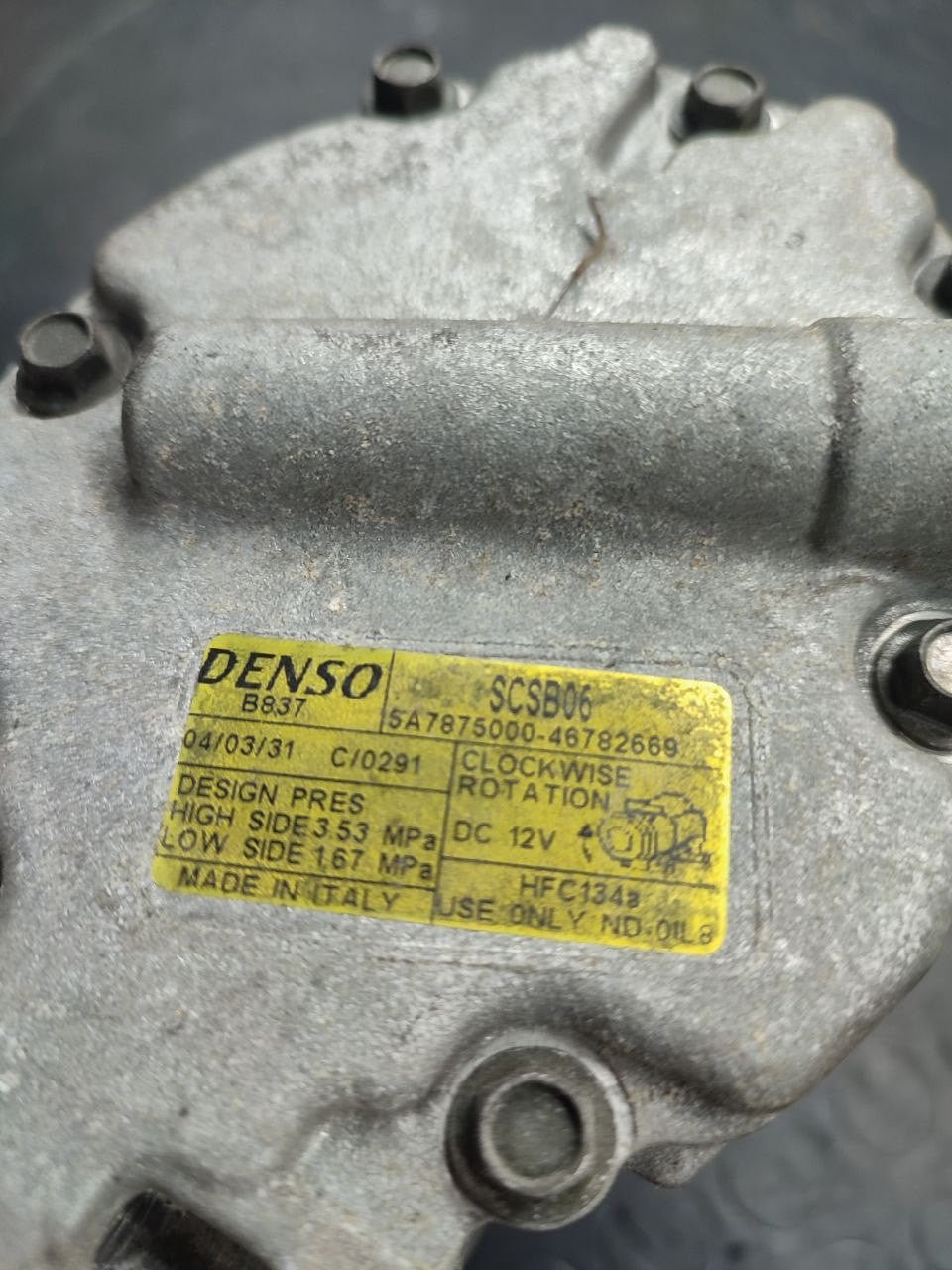 Compressore clima Fiat Idea 1.2 ( 2005 ) cod 5a7875000-46782669 - F&P CRASH SRLS - Ricambi Usati
