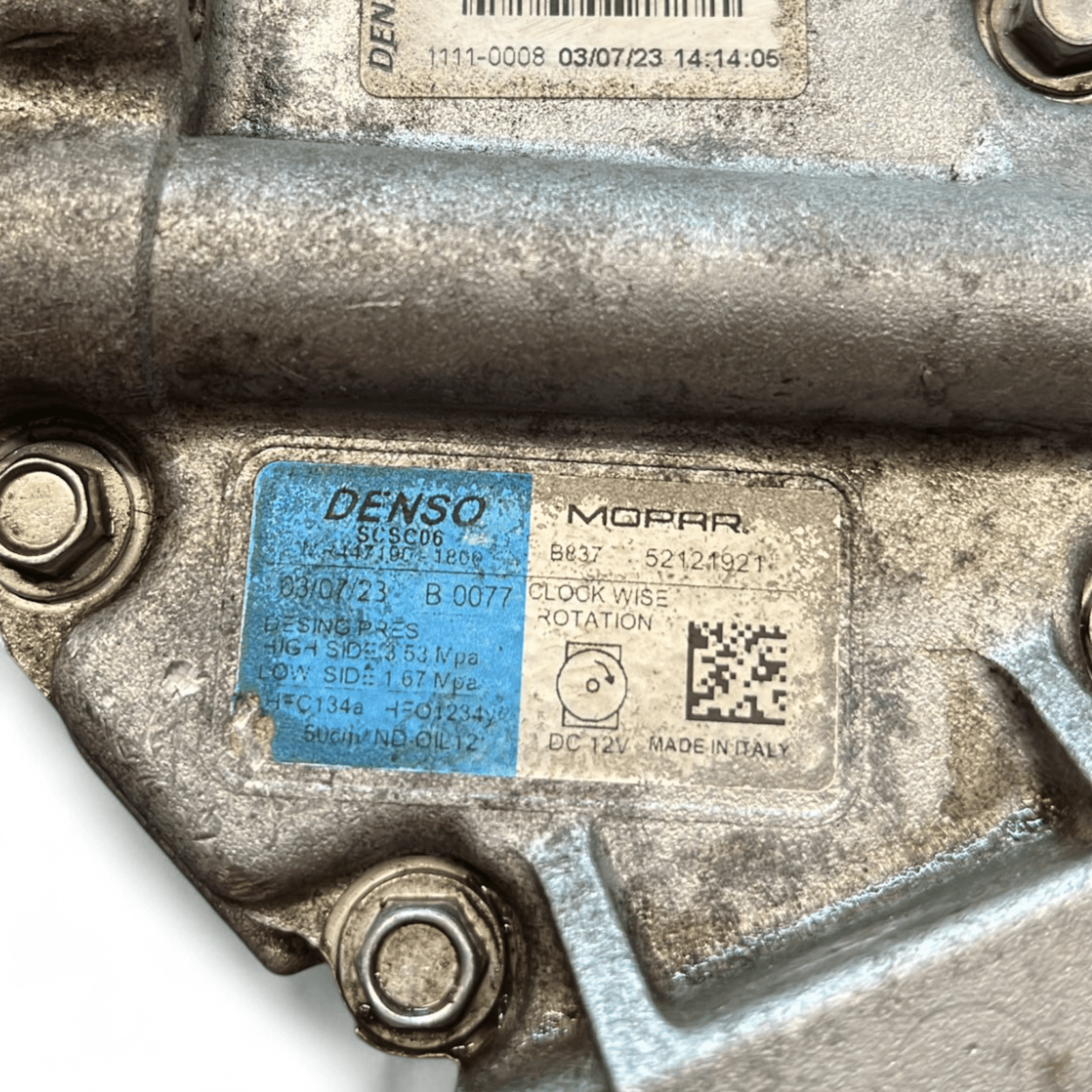 Fiat Panda 312/319 1.0 gasoline / 1.0 Gasoline - Hybrid compressor code 52121921 (2012 - >) - F&P CRASH SRLS - Used Parts