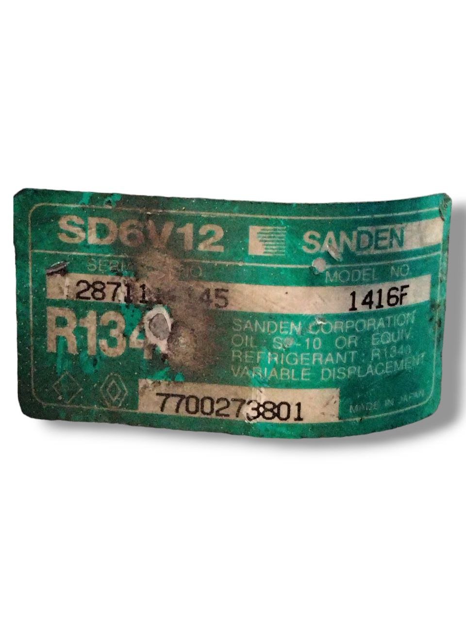 Compressore clima Renault Clio II 1.5 diesel (1998 - 2012) cod.7700273801 - F&P CRASH SRLS - Ricambi Usati