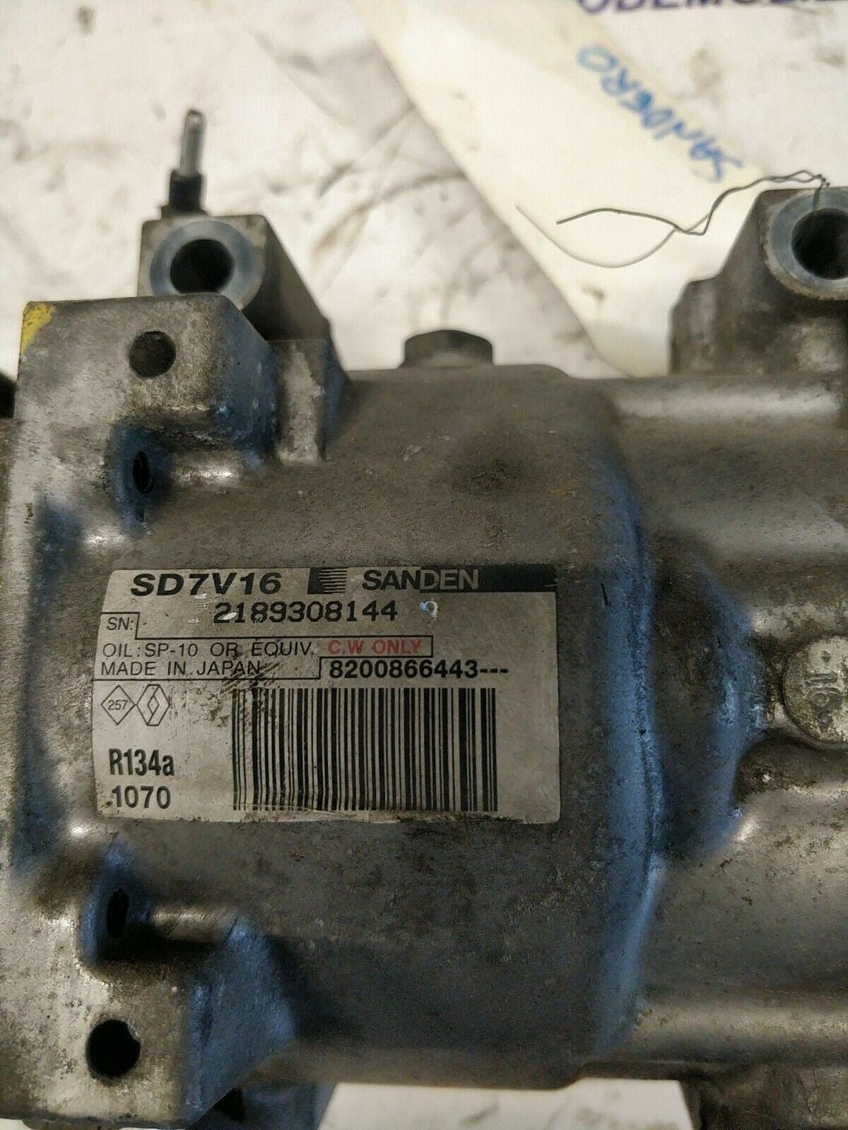 Air Conditioning Compressor A/C Dacia Sandero 1.4 / 1.6 62Kw 5M B/Gpl - F&P CRASH SRLS - Used Parts