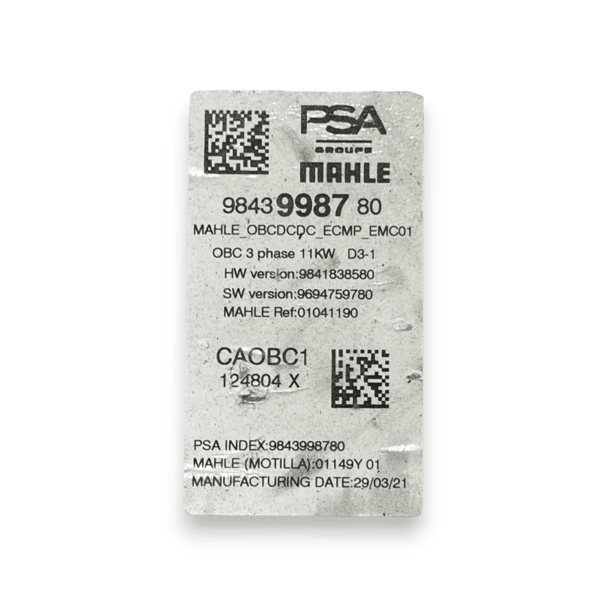 Convertitore di tensione / inverter citroen c4 III elettrica cod:9843998780 (2020 - ) - F&P CRASH SRL - Ricambi Usati