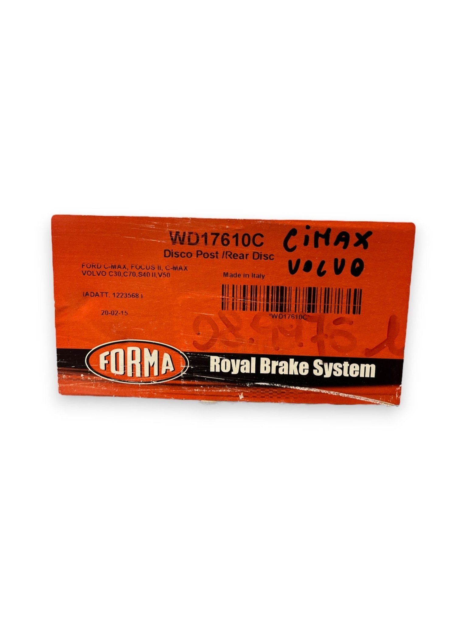 Rear Brake Disc Pair FORMA Ford C - MAX / Volvo V40 ( 2004 - 2015 ) code: WD17610C - F&P CRASH SRLS - Used Parts