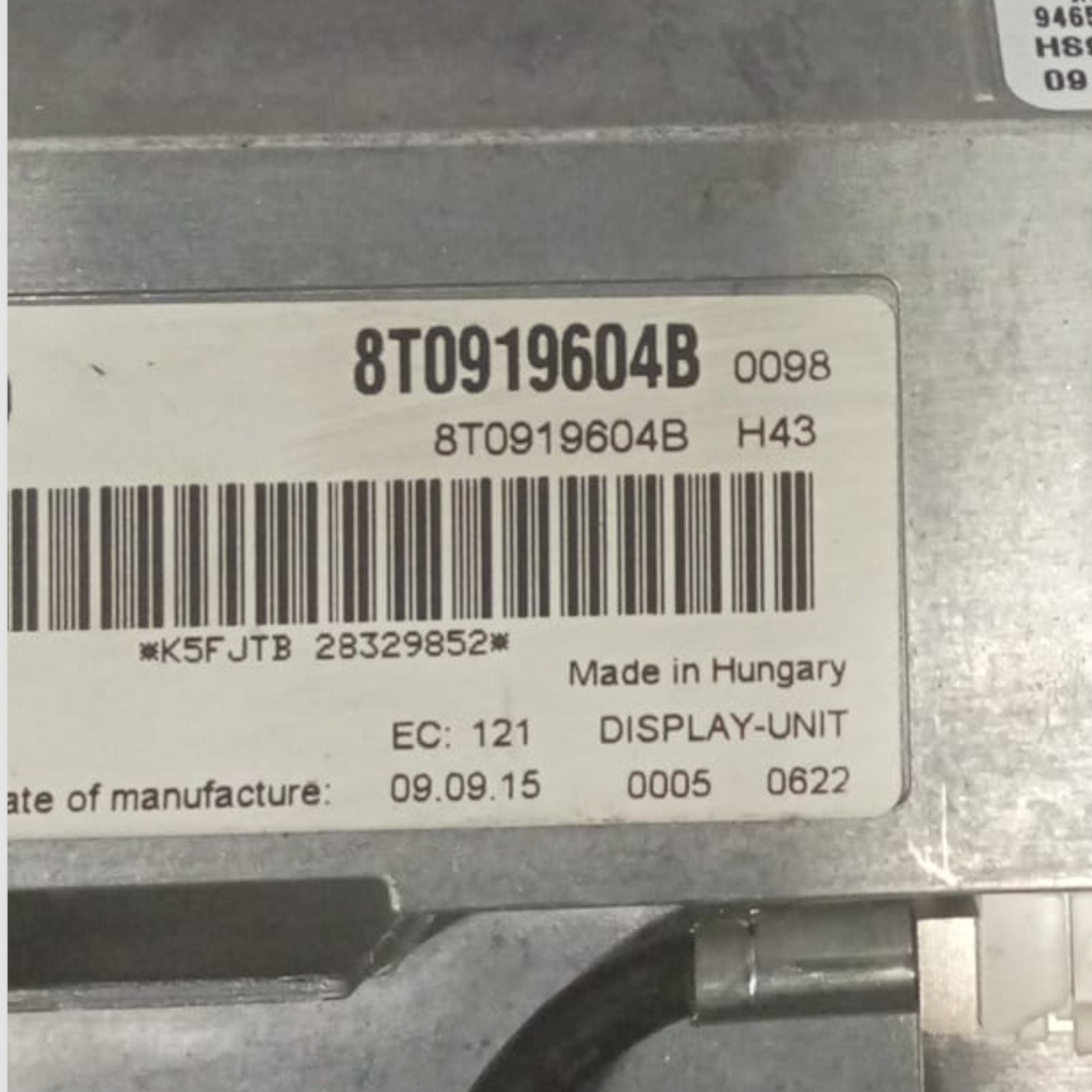 Écran / affichage audi a4 b8cod . 8t0919604b (2007 > 2015)