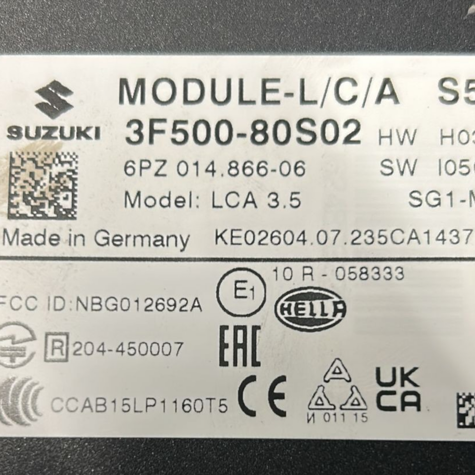 sensore radar suzuki swift cod:3f500-80s02 (2017 > 2023)