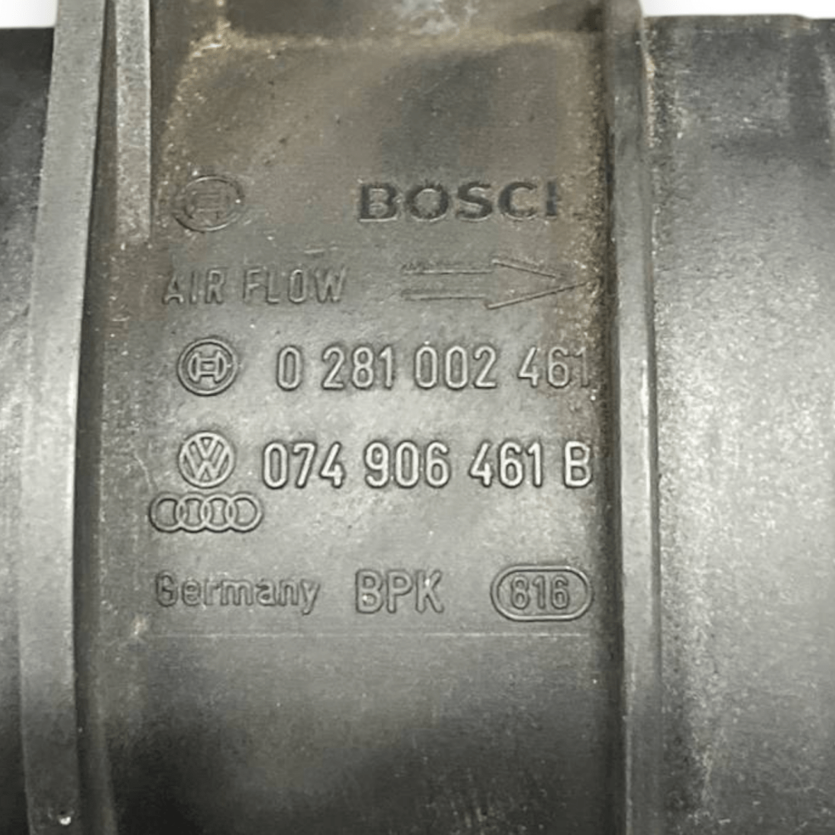 Debimetro / Flussometro Audi A3 8P 2.0 Diesel (2003 al 2013) cod: 074906461B / cod: 0281002461 - F&P CRASH SRLS - Ricambi Usati