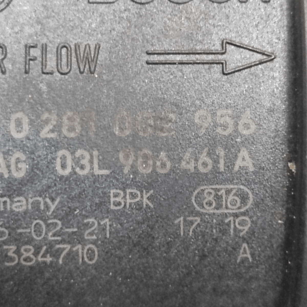Debimetro / flussometro audi a4 b9 2.0 diesel cod: 03l906461a (2015 - 2024) - F&P CRASH SRLS - Ricambi Usati