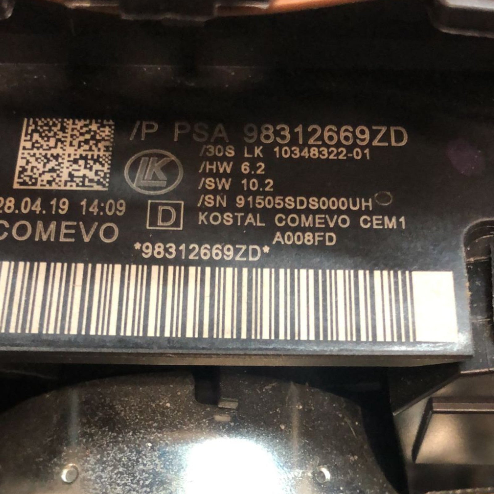 Devioluci con Contatto Spiralato +Palette + Cruise Control Citroen DS7 cod:98312669ZD (2017 >) - F&P CRASH SRLS - Ricambi Usati