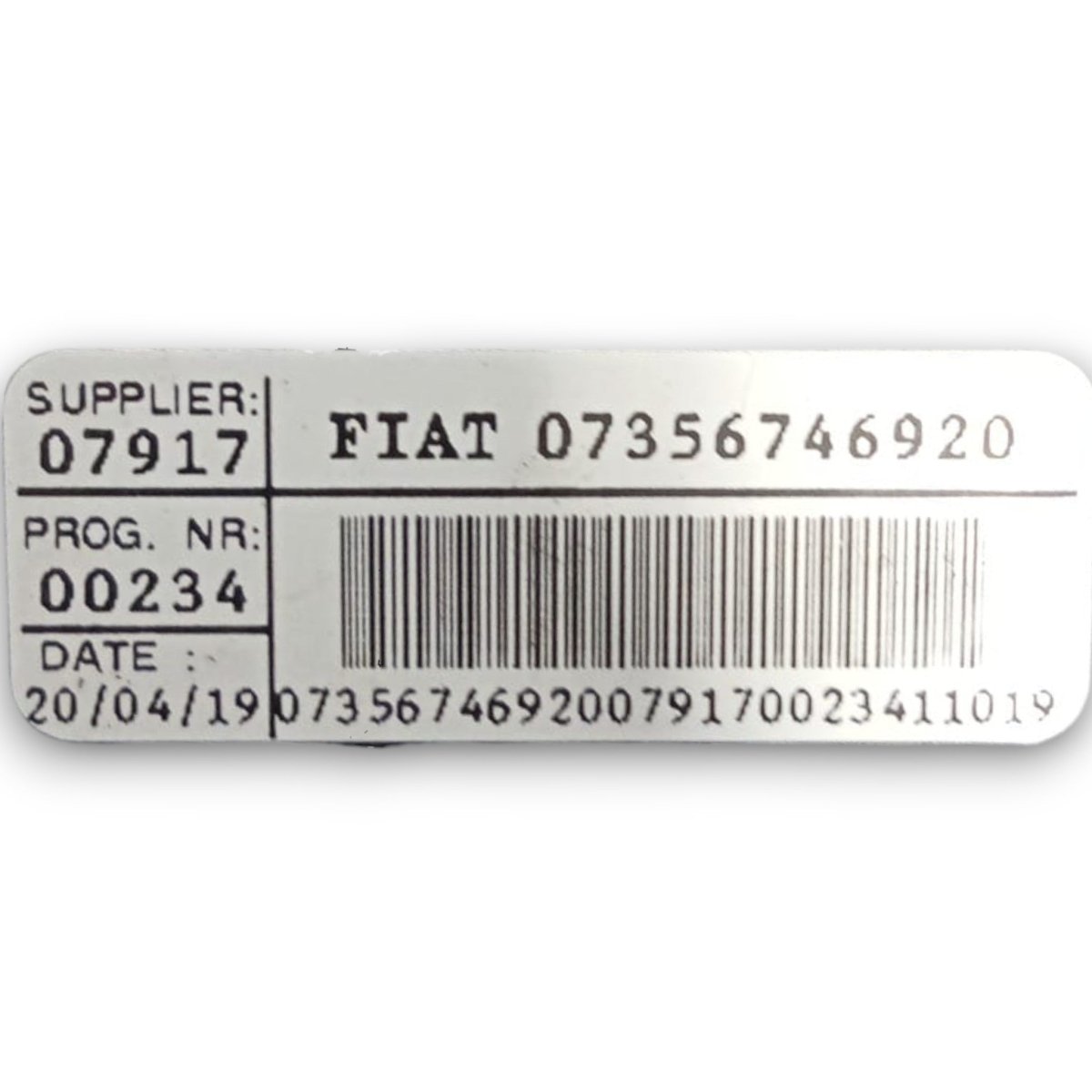 Fiat 500 light switch code . 07356746920 (2007 > 2025) + spiral contact - F&P CRASH SRL - Used Spare Parts