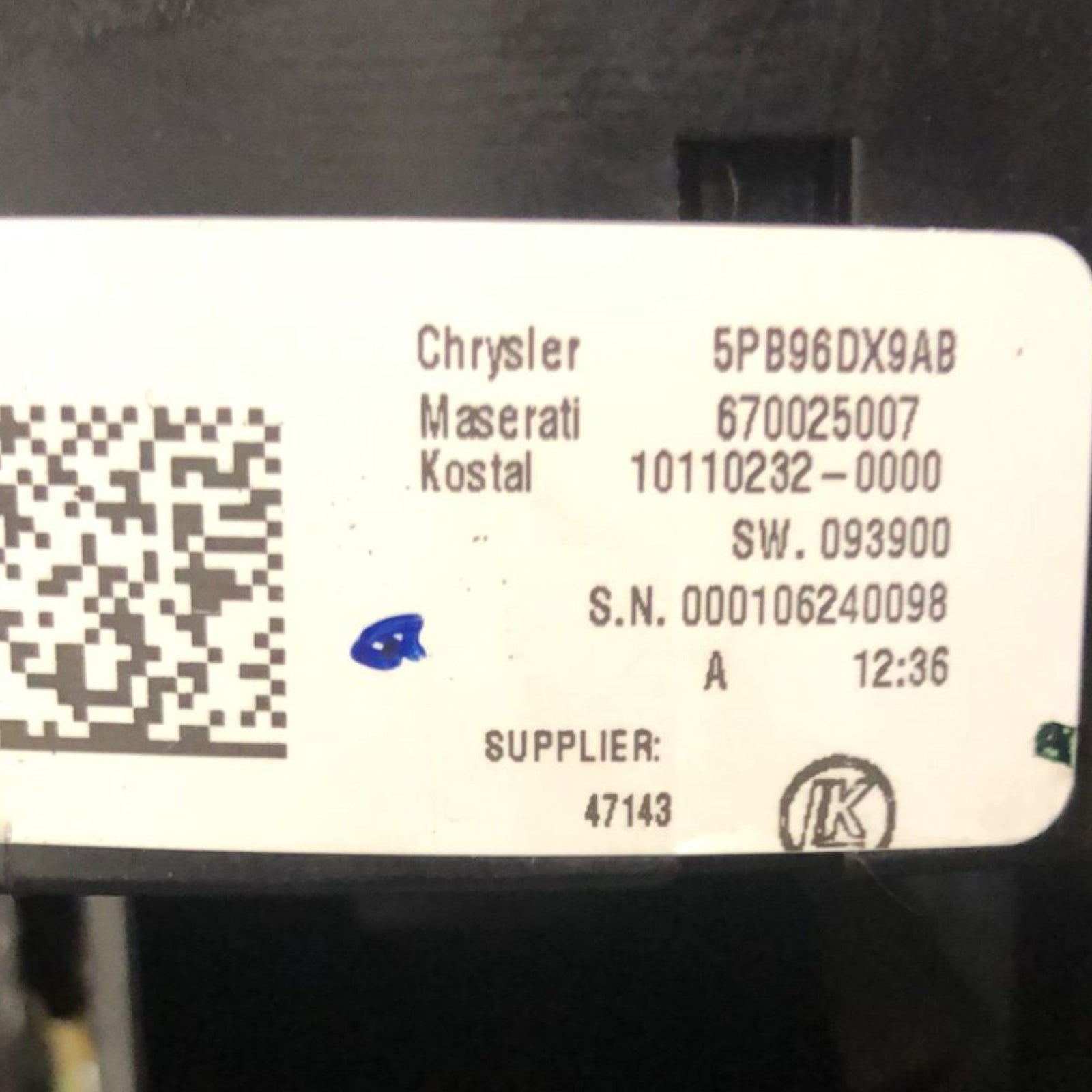 Devioluci Maserati Ghibli (2013 > ) cod:5PB96DX9AB + Contatto Spiralato - F&P CRASH SRLS - Ricambi Usati