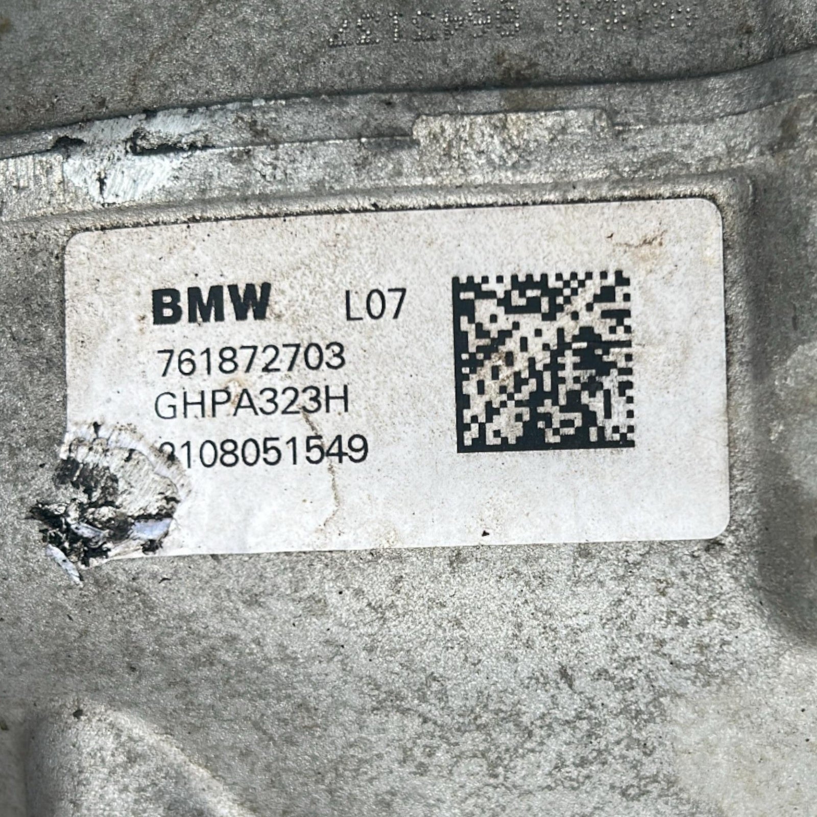 Differenziale Posteriore BMW X3 (G01) cod.761872703 2.0 Diesel (2017 > 2024) - F&P CRASH SRLS - Ricambi Usati