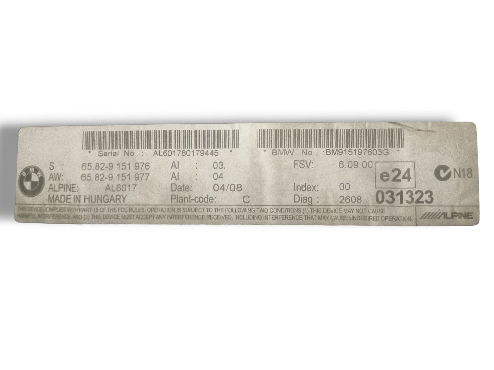 Display schermo Multifunzione BMW Serie 3 E91 2.0d(2007) cod: 65829151977 - F&P CRASH SRLS - Ricambi Usati