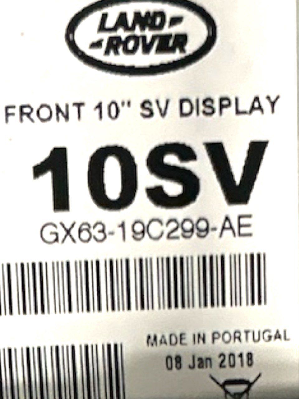 Display //Stereo / Autoradio Jaguar E - Pace (2017 > ) cod.GX63 - 19C299 - AE - F&P CRASH SRLS - Ricambi Usati
