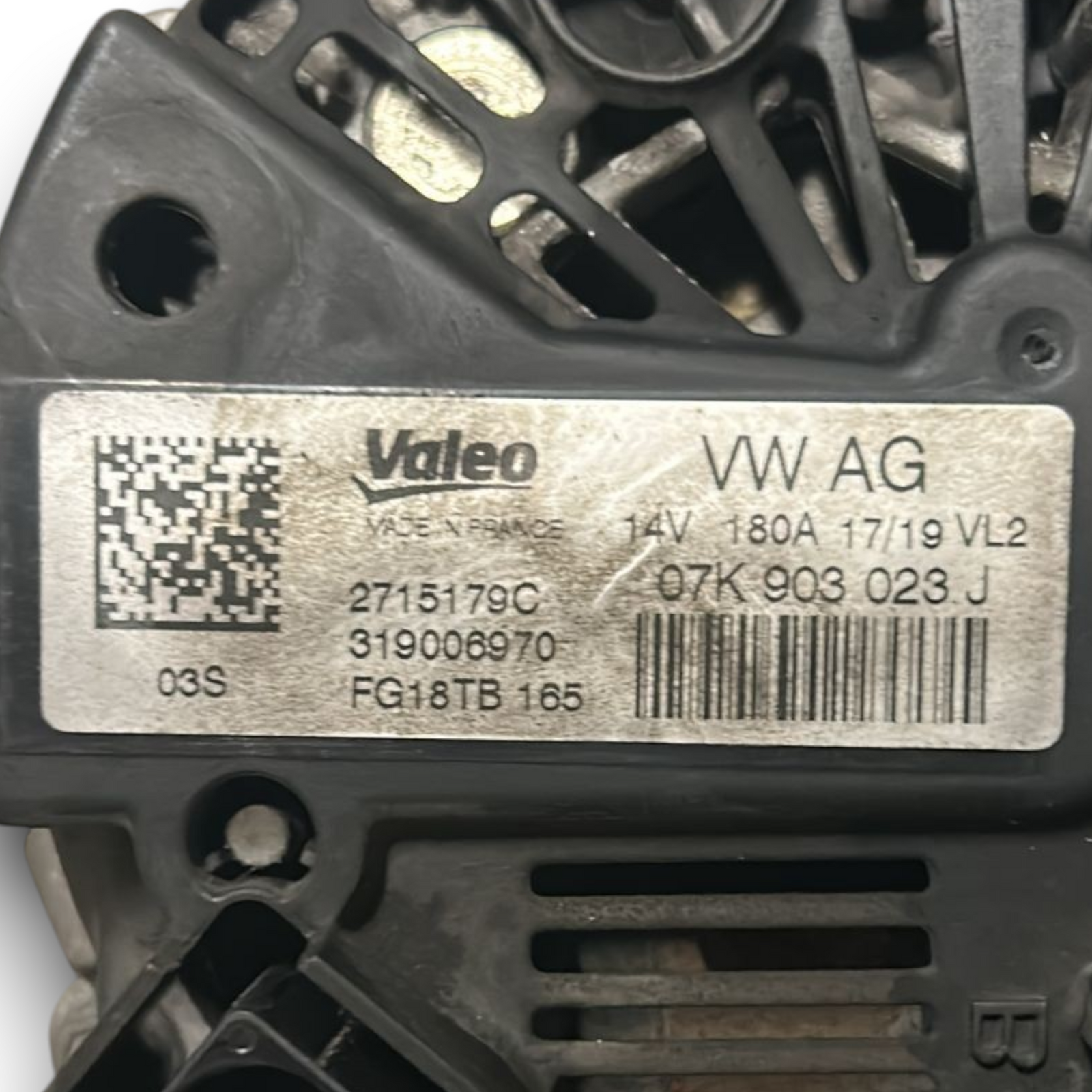 Alternatore audi rs3 8v 2.5 benzina cod:07k903023j (2013 > 2020)