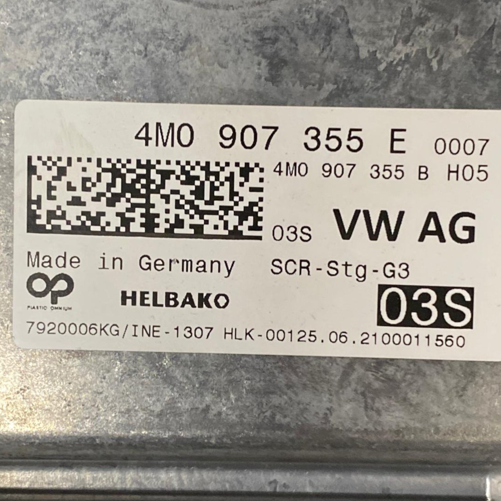 Centralina AdBlue Audi Q8 3.0 Diesel - Hybrid (2018-2023) Cod: 4m0907355e