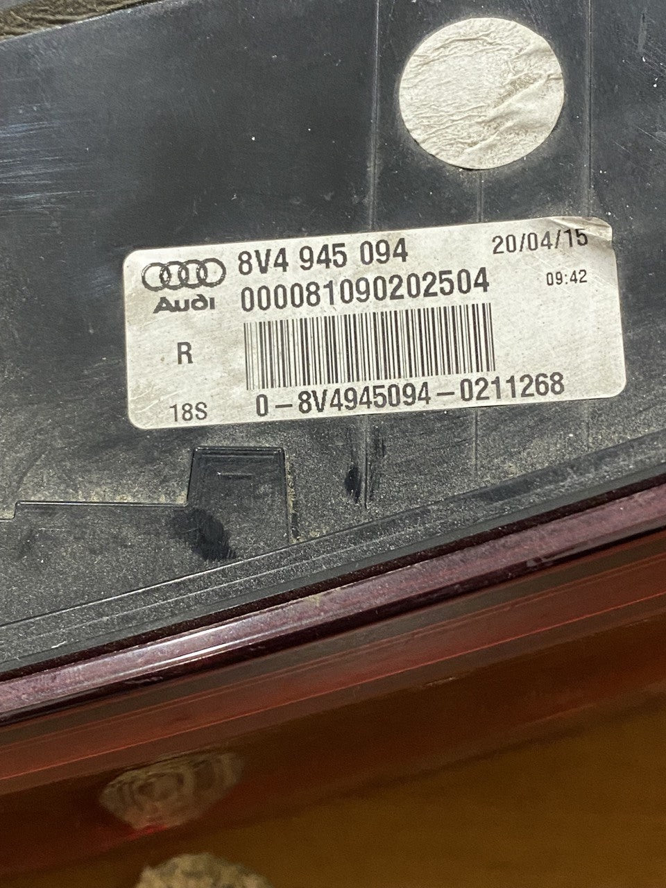 right rear light assembly internal audi a3 8V sportback 2012 2020 8v4945094 - F&P CRASH SRLS - Used Parts