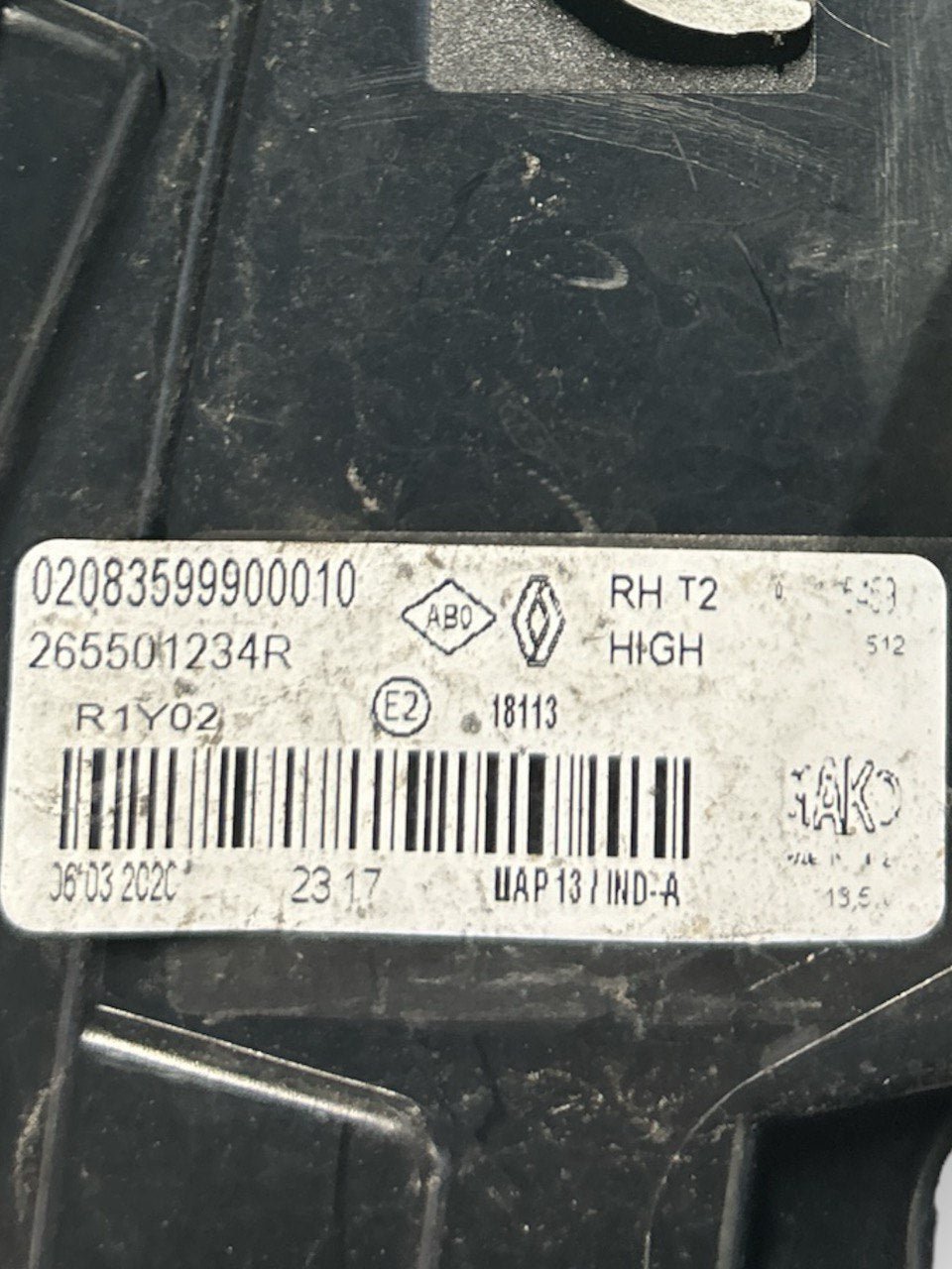 Fanale / Stop Led Posteriore Destro Interno Renault Captur II (2019 > ) cod.265501234R - F&P CRASH SRLS - Ricambi Usati