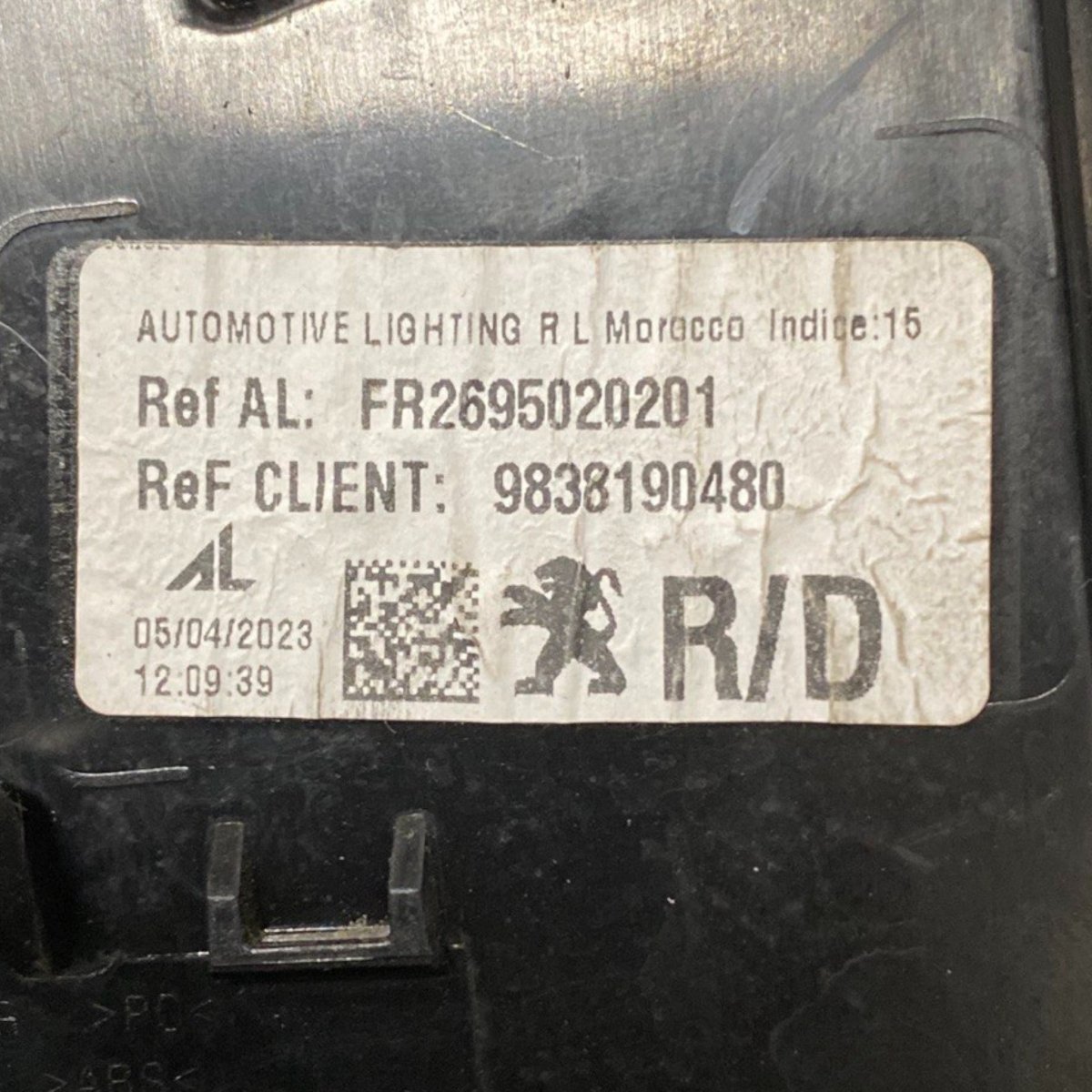 Fanale / stop led posteriore esterno destro (dx) peugeot 2008 ii (2019 - ) Cod: 9838190480 - F&P CRASH SRLS - Ricambi Usati