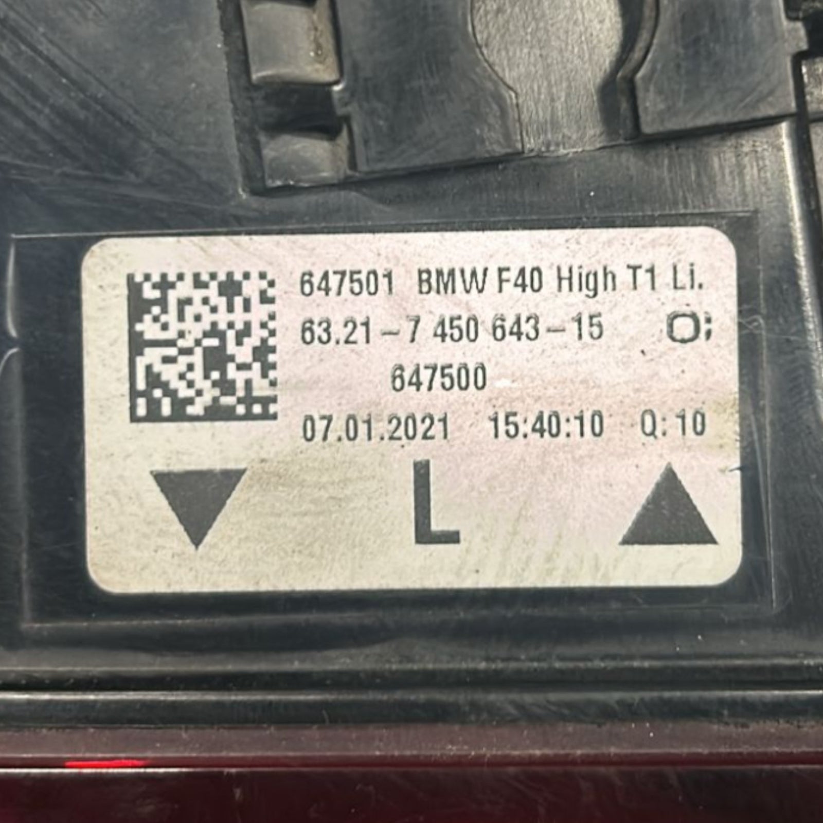 Rear Left LED Stop Light BMW Series 1 (F40) code.7450643 (2019 > 2024) - F&P CRASH SRLS - Used Parts