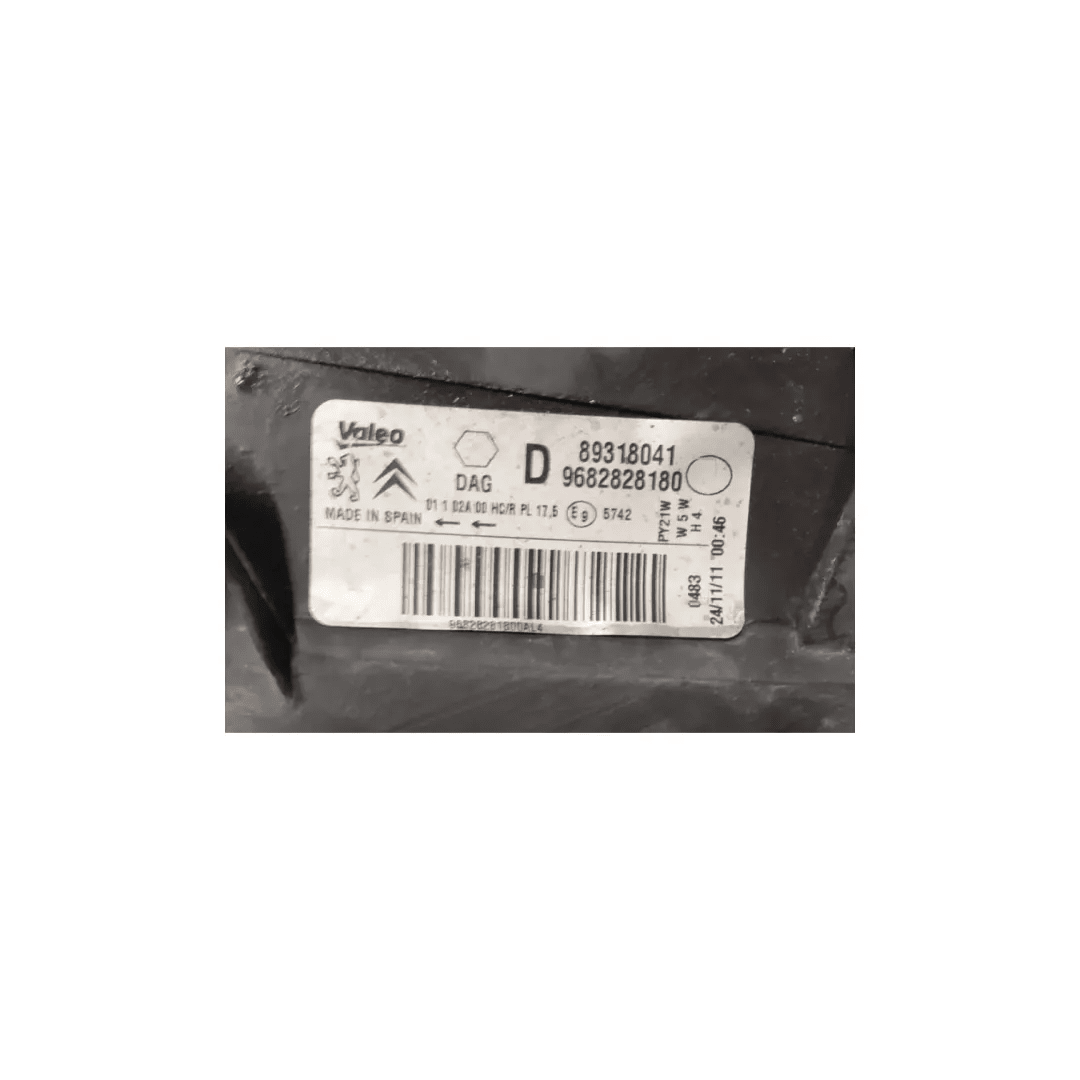 Dettaglio Faro anteriore destro Citroën Berlingo 2ª Serie 2008–2018 cod. 9682828180 - foto 4