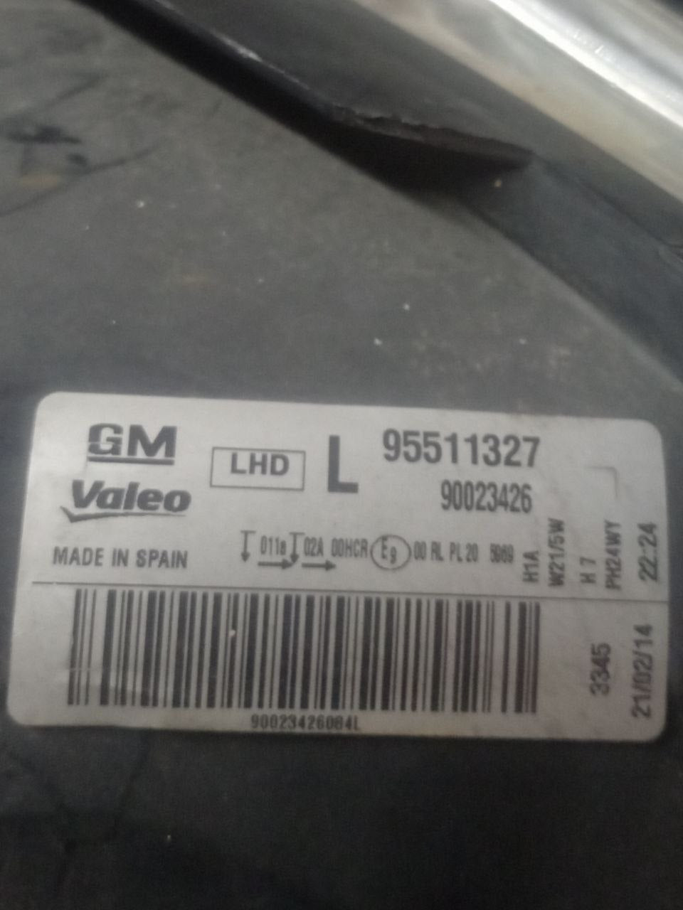 Left front headlight (sx) Halogen Opel Corsa D (2008) code: 95511327 - F&P CRASH SRLS - Used Parts