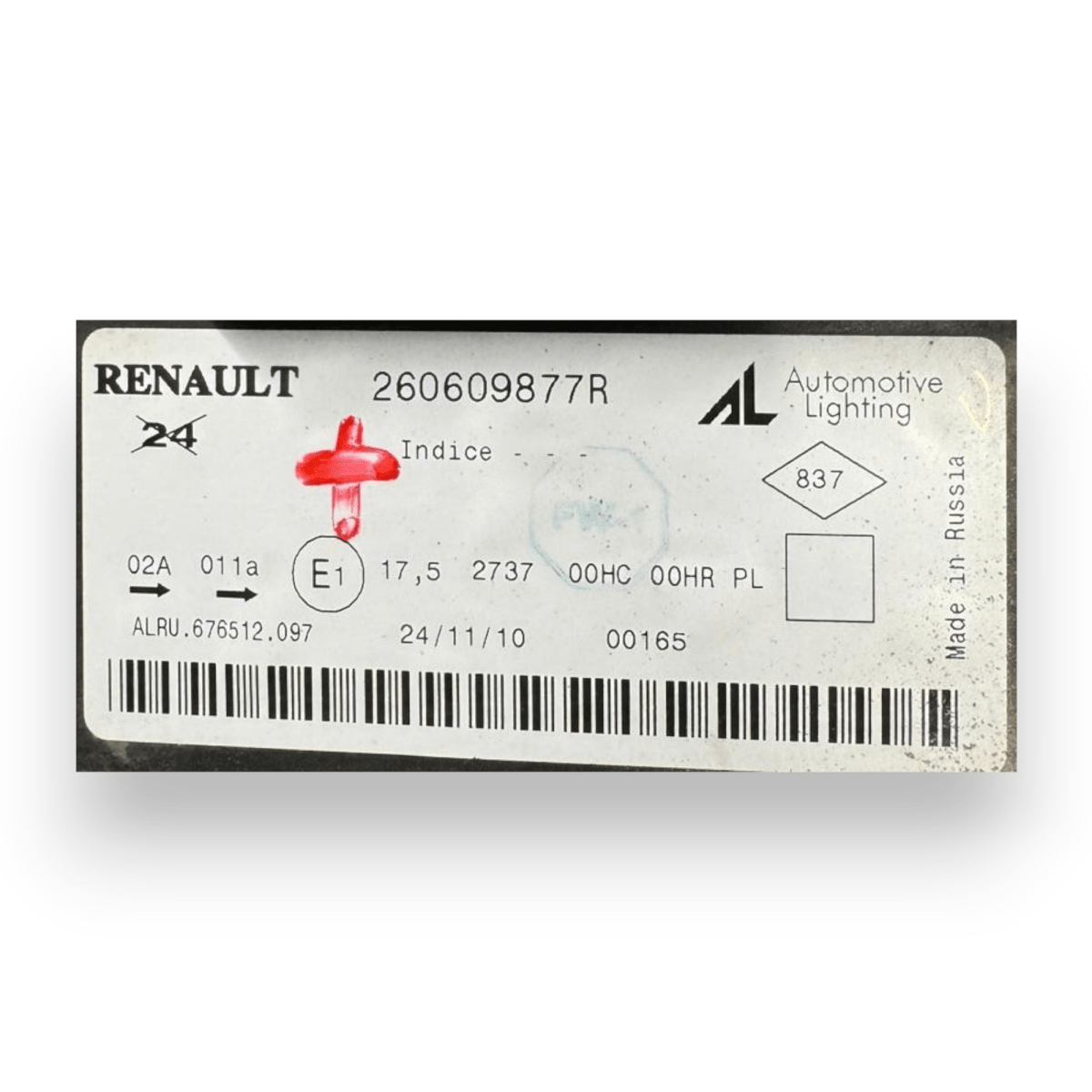 Faro / fanale anteriore sinistro (sx) Dacia Duster cod.260609877R (2010 - 2017) - F&P CRASH SRL - Ricambi Usati