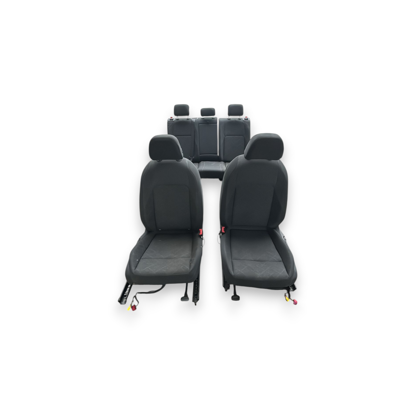 Tapițerie / scaune din țesătură neagră volkswagen golf VIII (2019-) + panouri uși frontale