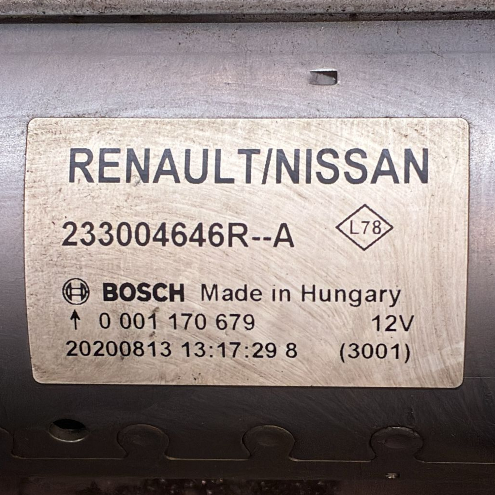 Anlasser Dacia Sandero 1.0 Benzin, Code: 0001170679 (2012 - 2020)