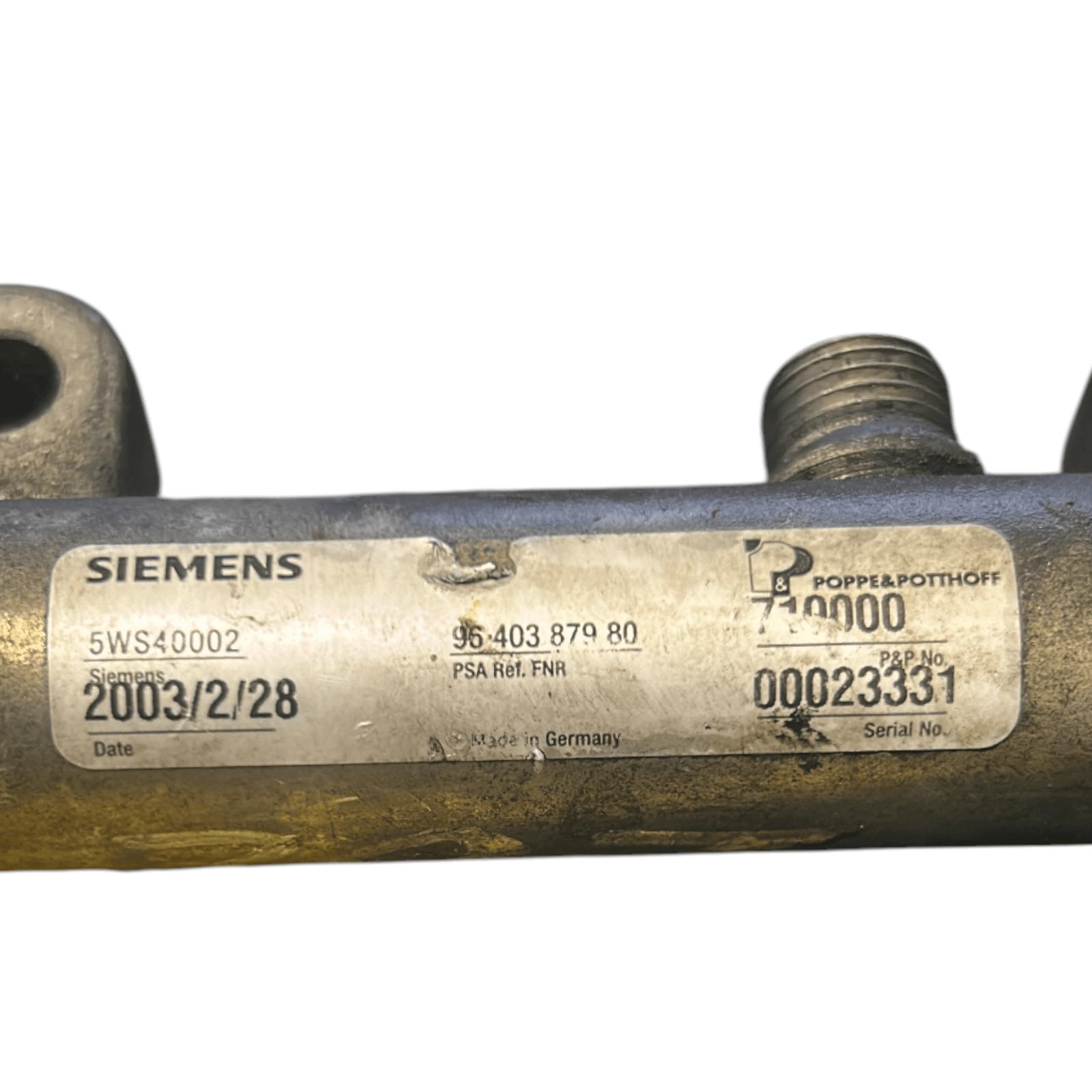 Injector Rail Peugeot 307 cod.9640387980 2.0 Diesel (2001 > 2009) - F&P CRASH SRLS - Used Parts