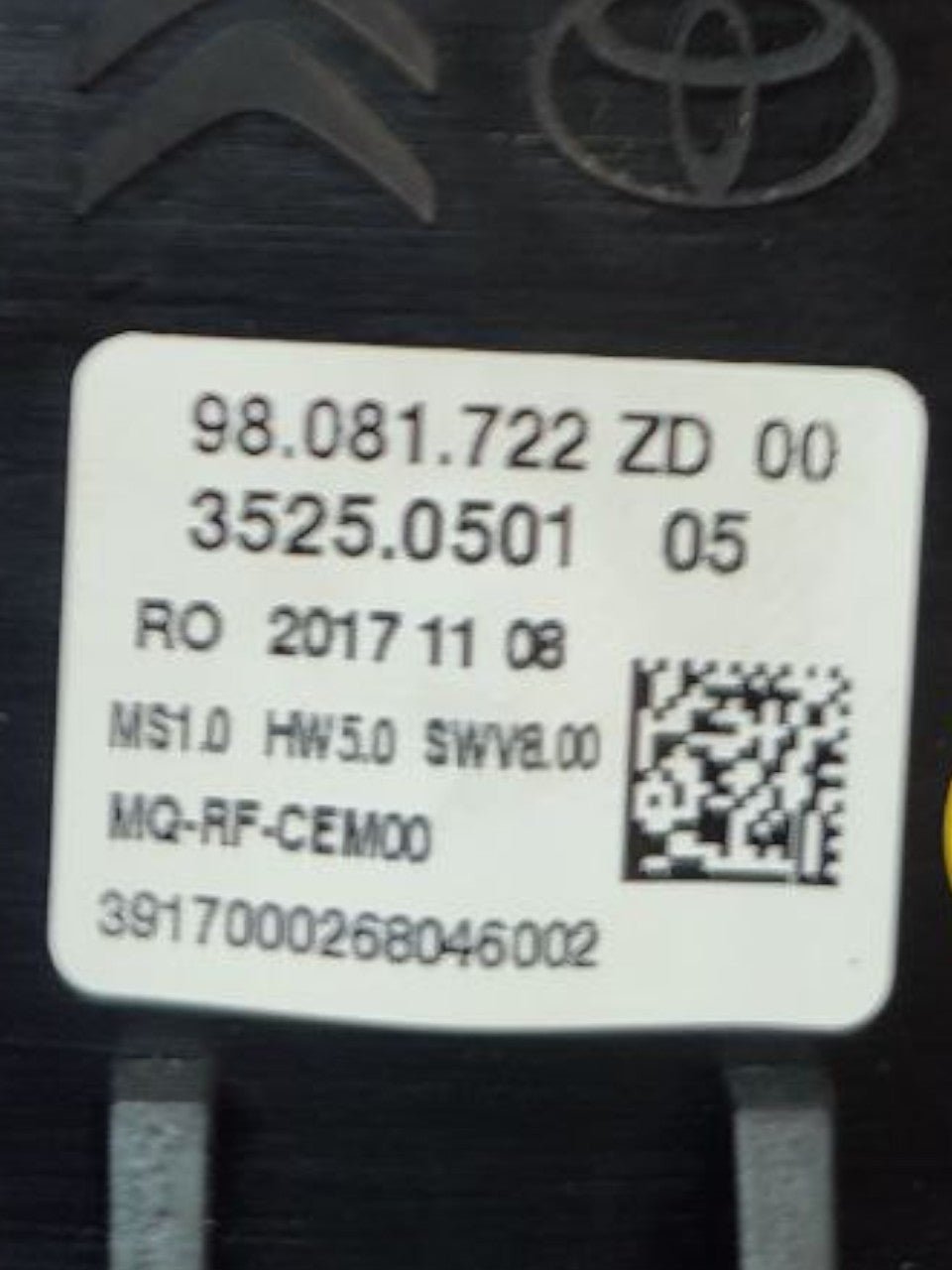 Gruppo Comandi Clima Peugeot Expert / Citroen Berlingo / Opel Combo / Citroen Jumpy (2018) cod: 98081722ZD / 3525050105 - F&P CRASH SRLS - Ricambi Usati