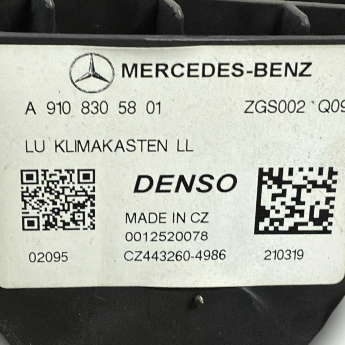 Heating group / stove mercedes sprinter w907 - w910 2.2 diesel code: A9108305801 (2018 - >) - F&P CRASH SRL - Used Parts