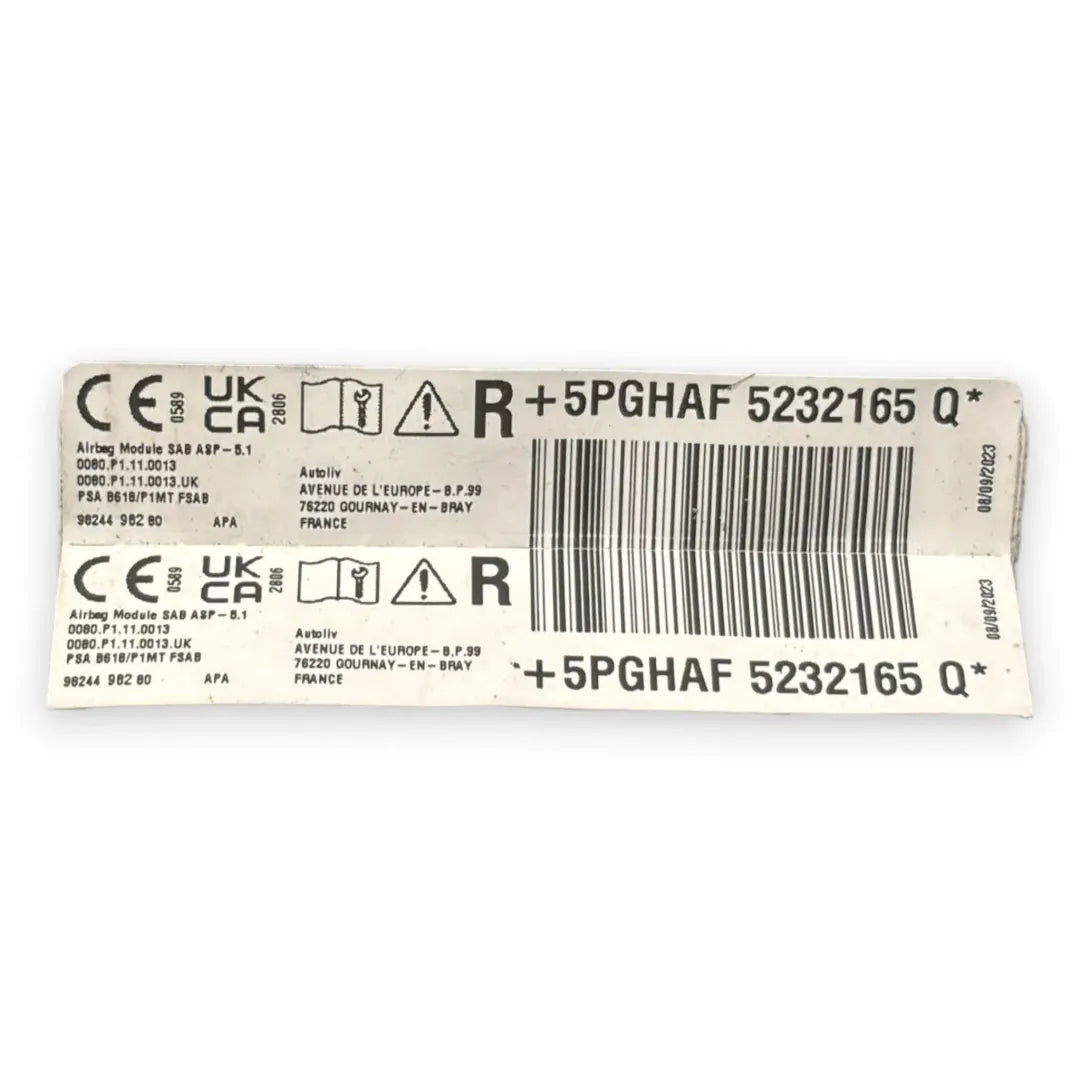 Dettaglio Airbag sedile sinistro Citroën C3 Aircross cod. 9824498280 - foto 3