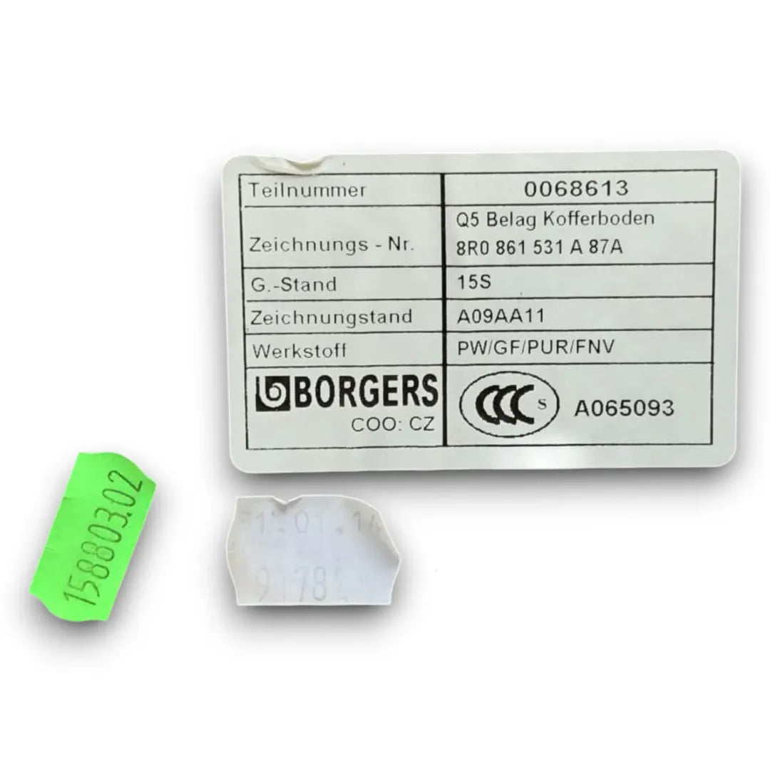 Dettaglio Pianale bagagliaio Audi Q5 8R 2008–2017 cod. 0068613 - foto 3