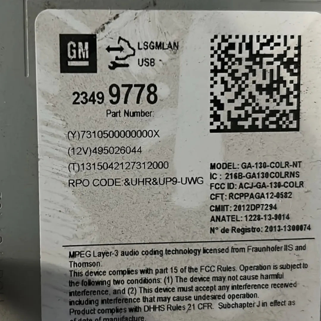 Dettaglio Unità autoradio Opel Mokka 2012–2016 OEM 23499778 - foto 3