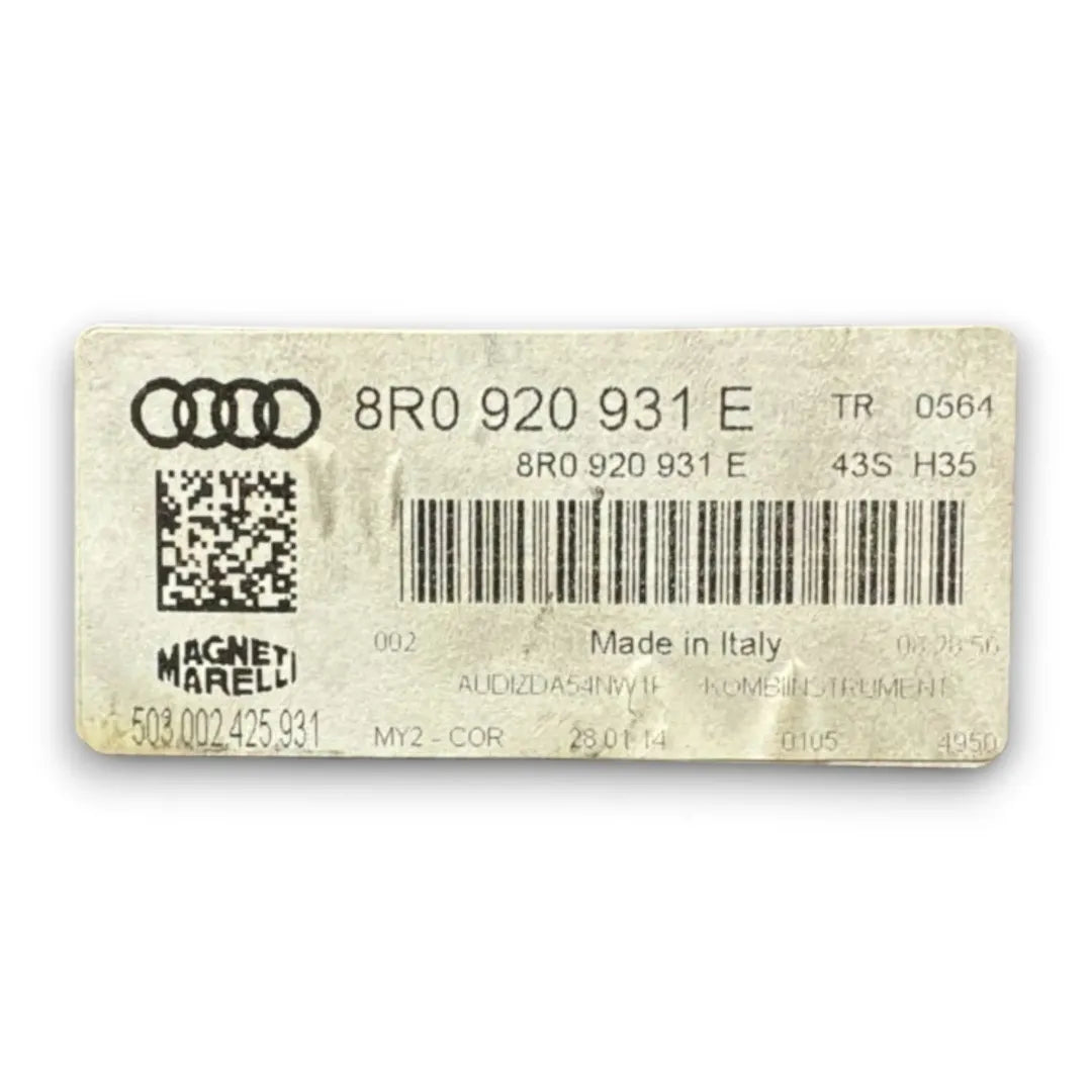 Dettaglio Quadro strumenti Audi Q5 8R 2008–2017 cod. 8R0920931E - foto 3