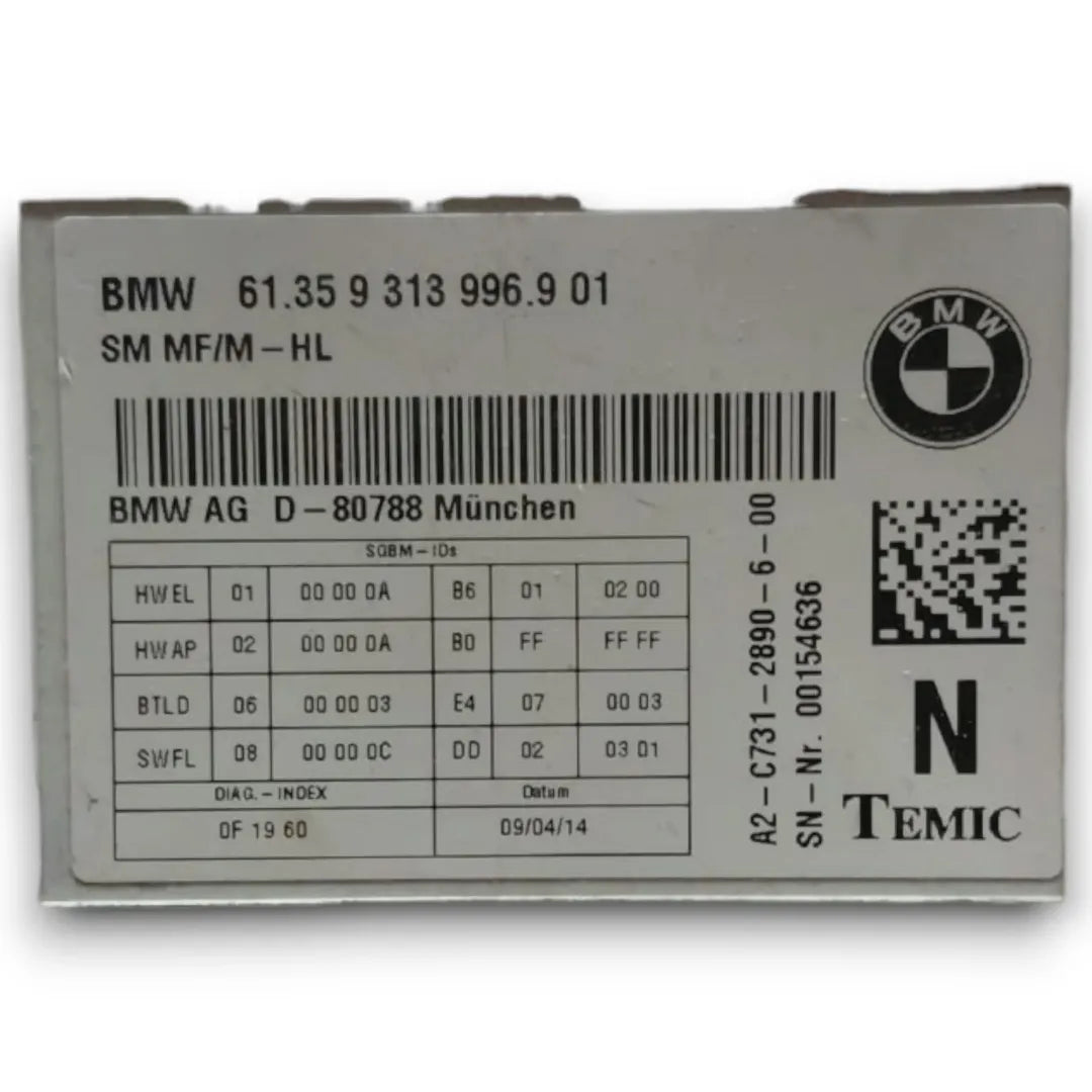 Dettaglio Centralina riscaldamento sedili BMW Serie 5 F11 dal 2013 cod. 9313996 - foto 3