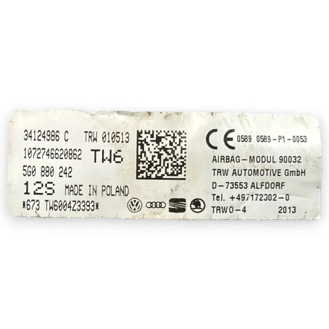 Dettaglio Airbag sedile destro Volkswagen Golf cod. 5G0880242 - foto 3