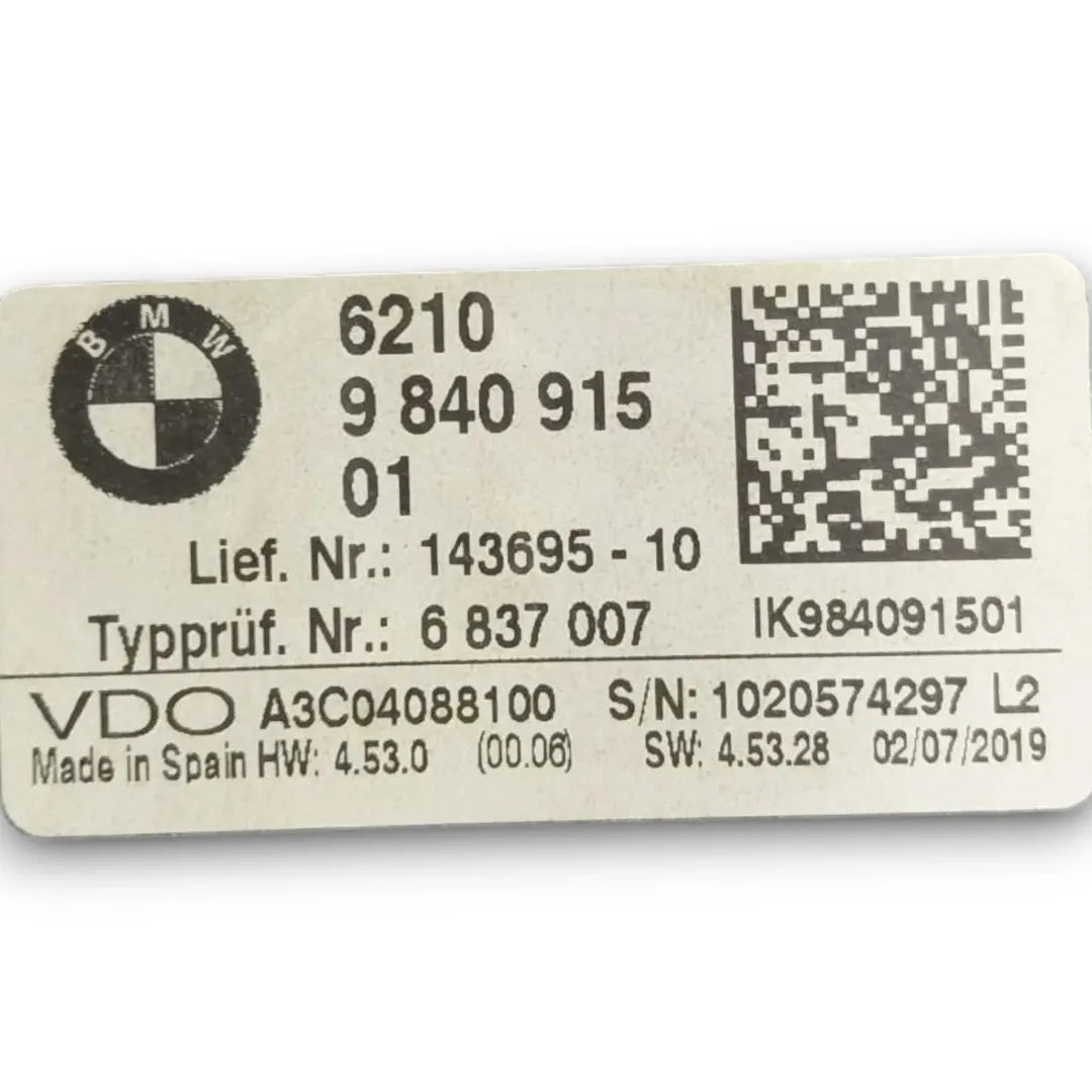 Dettaglio Quadro strumenti BMW Serie 2 Coupé F22 dal 2013 OEM 9840915 - foto 3