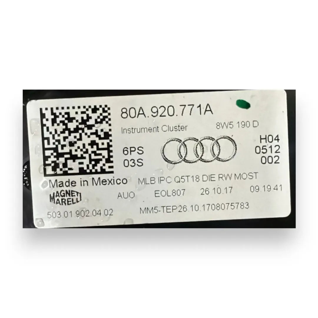 Dettaglio Quadro strumenti completo Audi Q5 OEM 80A920771B - foto 3