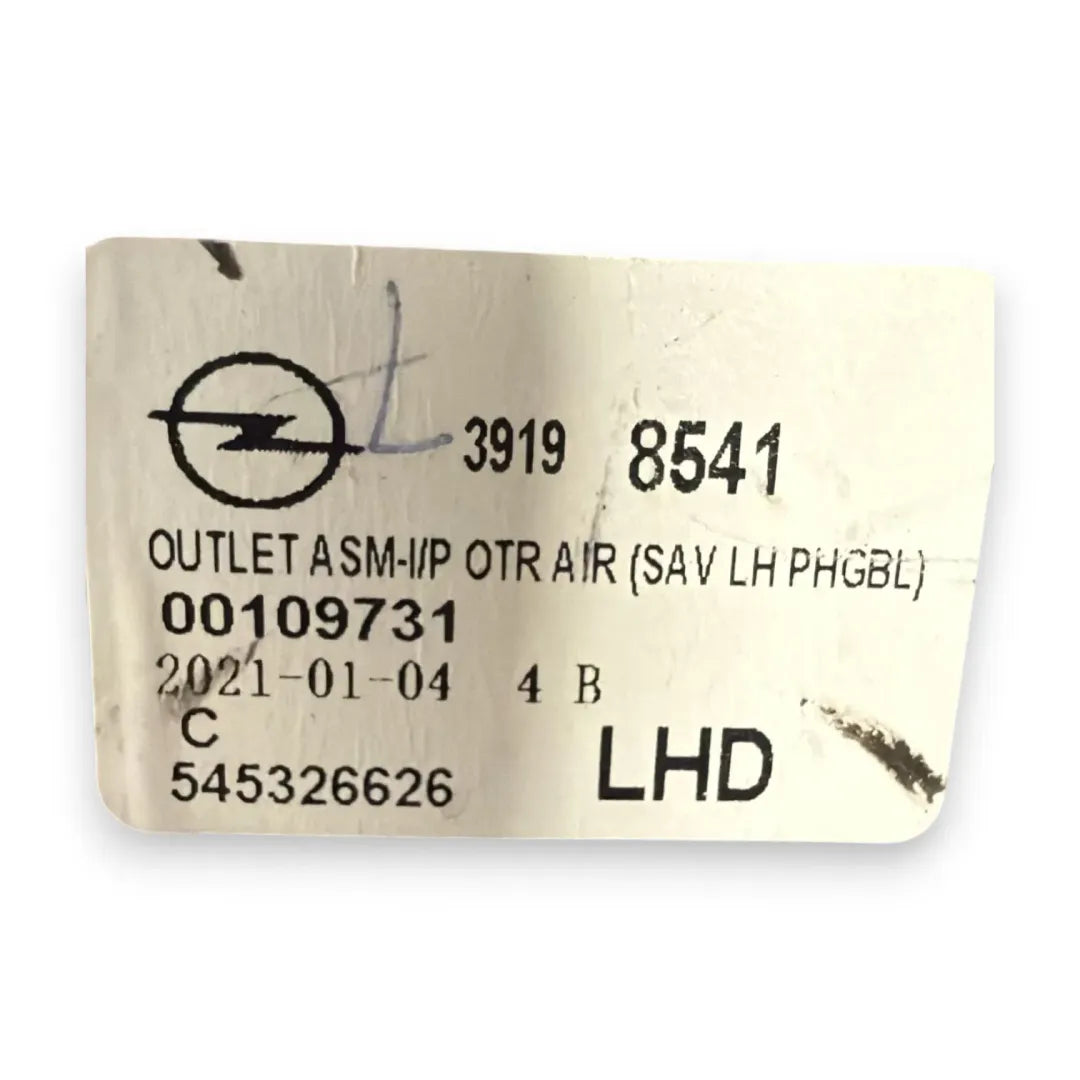 Dettaglio Bocchetta aria laterale cruscotto sinistra Opel Corsa P2JO OEM 98296384XU - foto 3