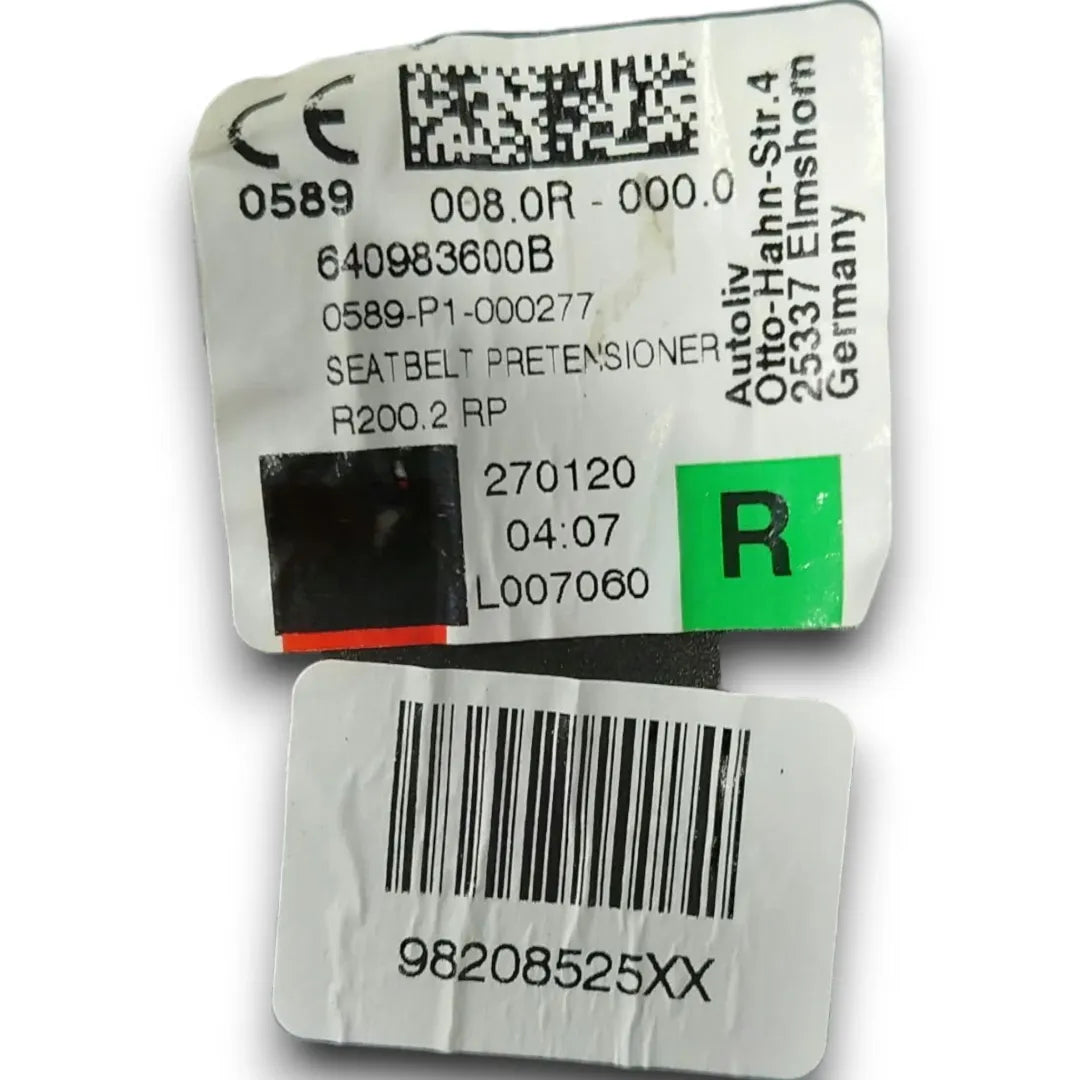 Dettaglio Cintura di sicurezza anteriore destra Peugeot 2008 2019–2023 OEM 640983600B - foto 3