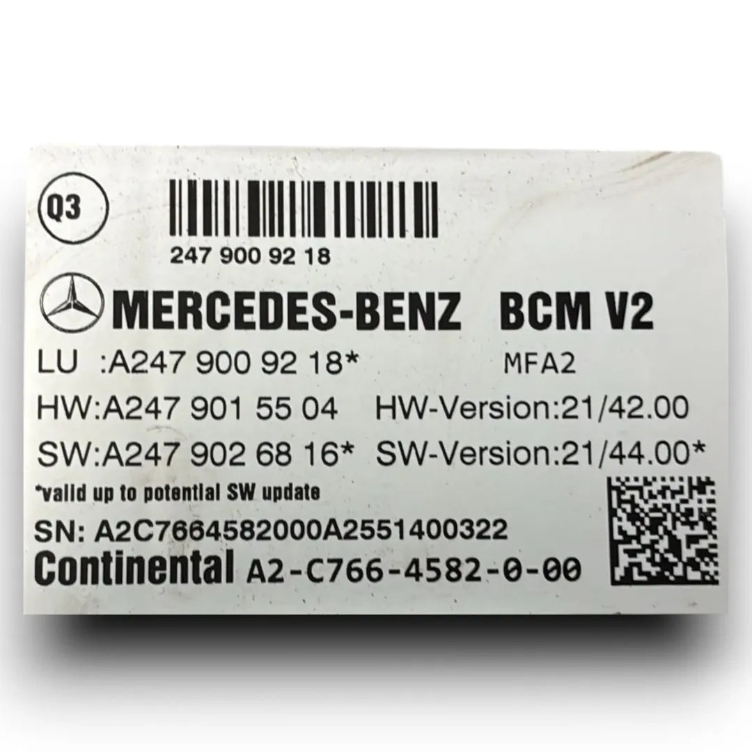 Dettaglio Body Computer Mercedes-Benz Classe A W177 cod. A2479009218 - foto 3