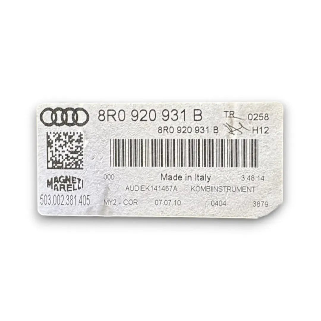 Dettaglio Quadro strumenti Audi Q5 8R 2008–2017 OEM 8R0920931B - foto 3